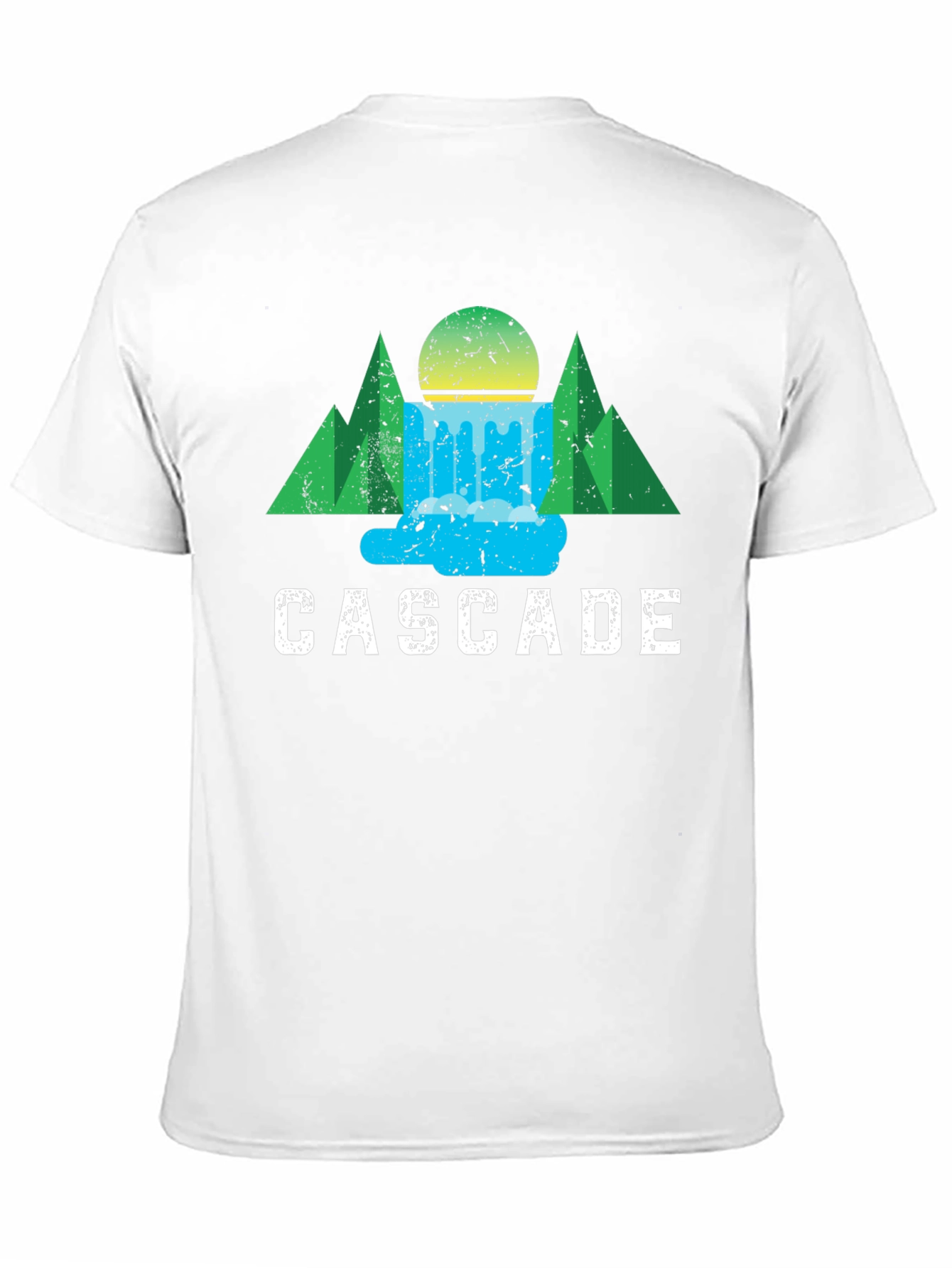 Black Cascade Graphic Tee - Nature Inspired Design view 11