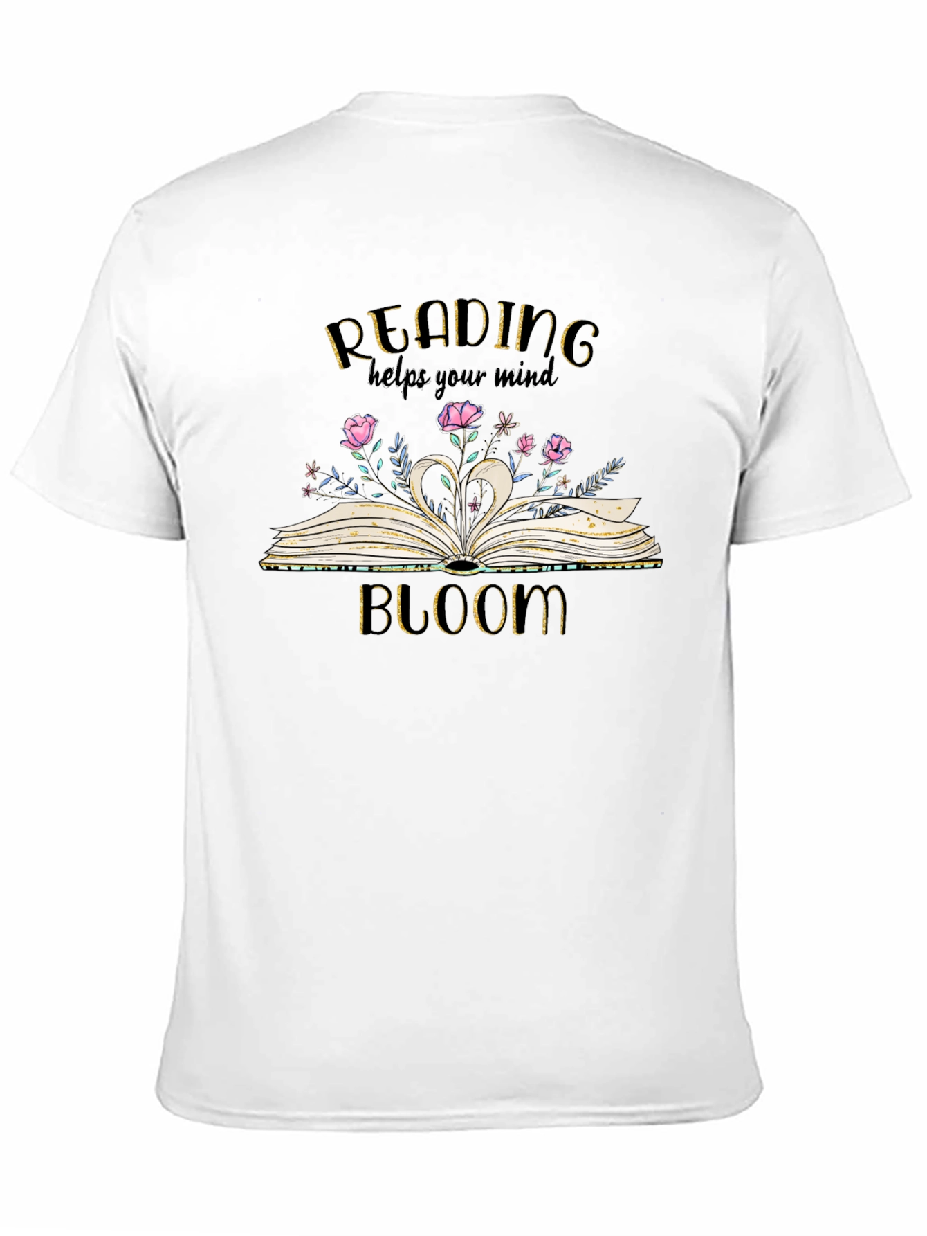 Black Reading Helps Your Mind Bloom T-Shirt view 11