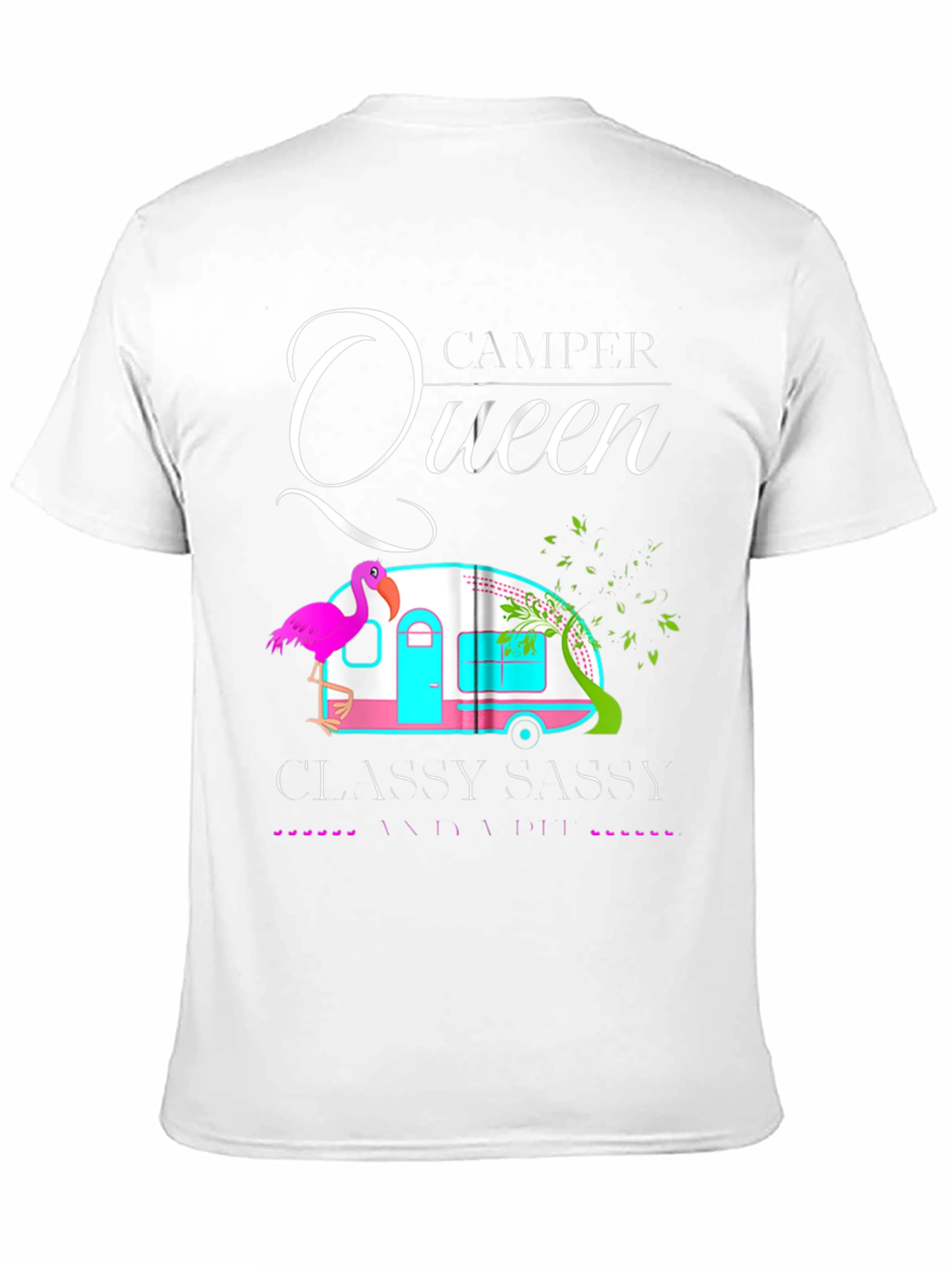 Black Camper Queen T-Shirt - Classy Sassy and a Bit Smart Assy! view 11