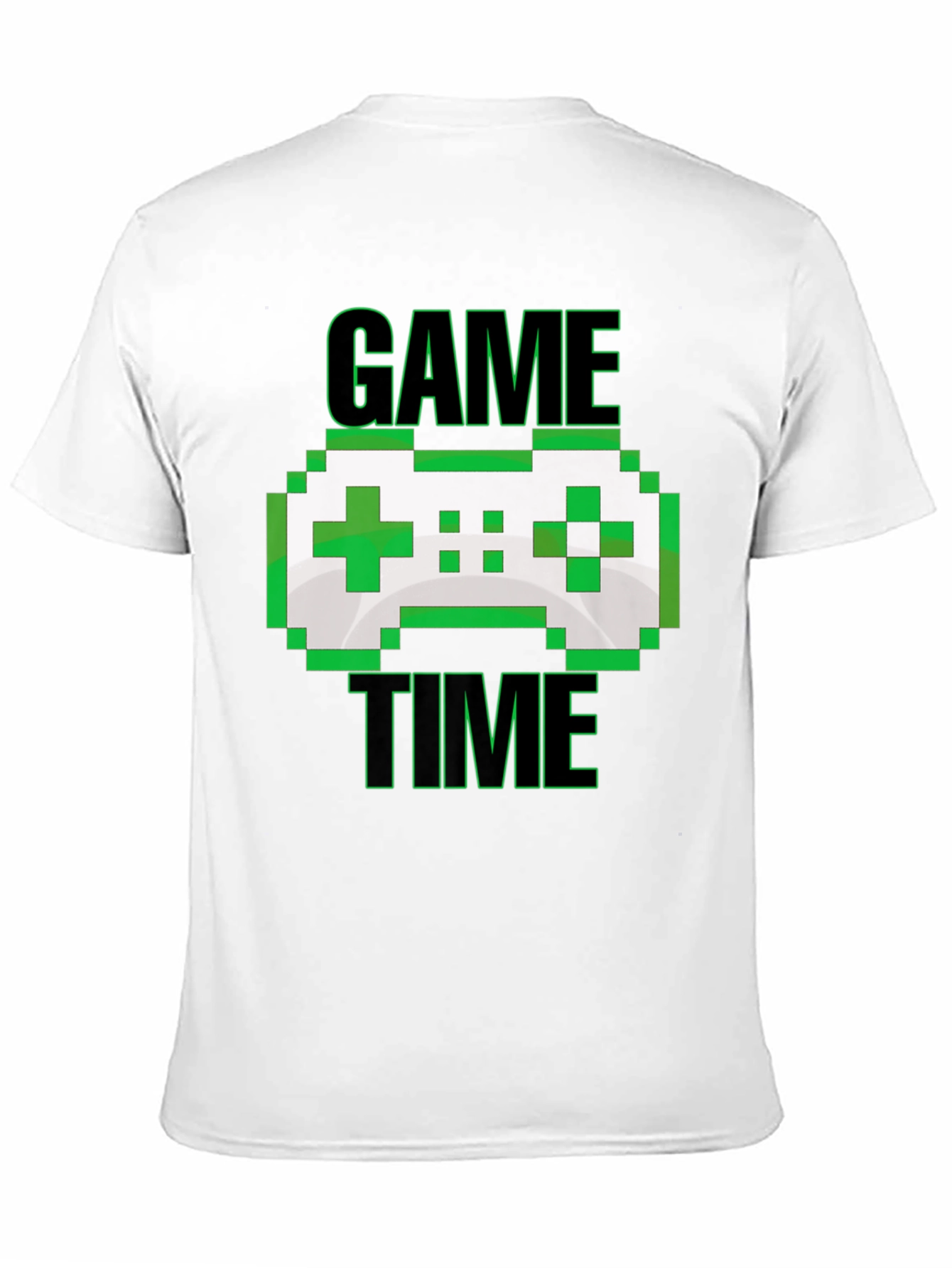 Black Game Time Pixel Controller Graphic T-Shirt view 11