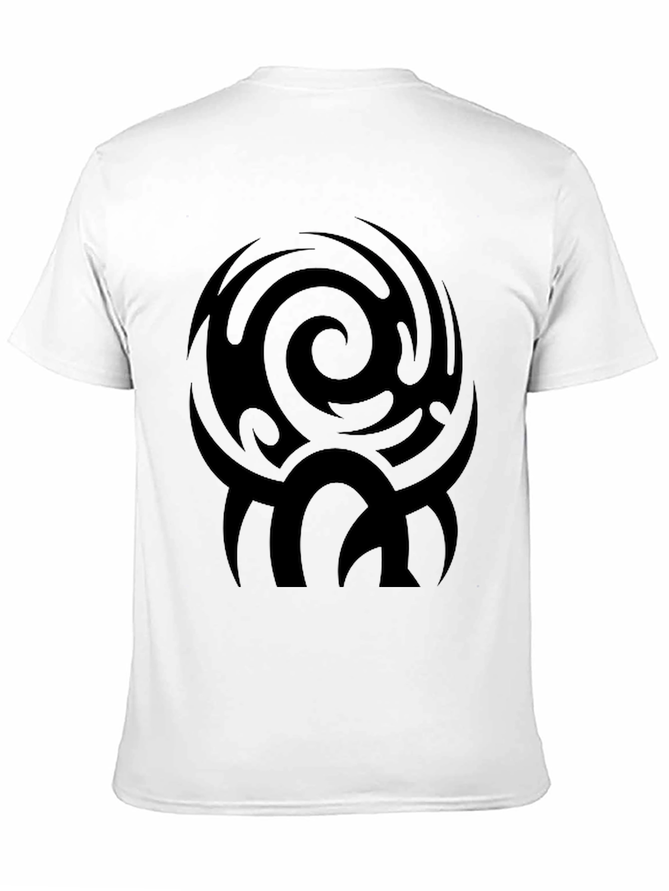 Black Men's Black Tribal Swirl Graphic Tee view 11
