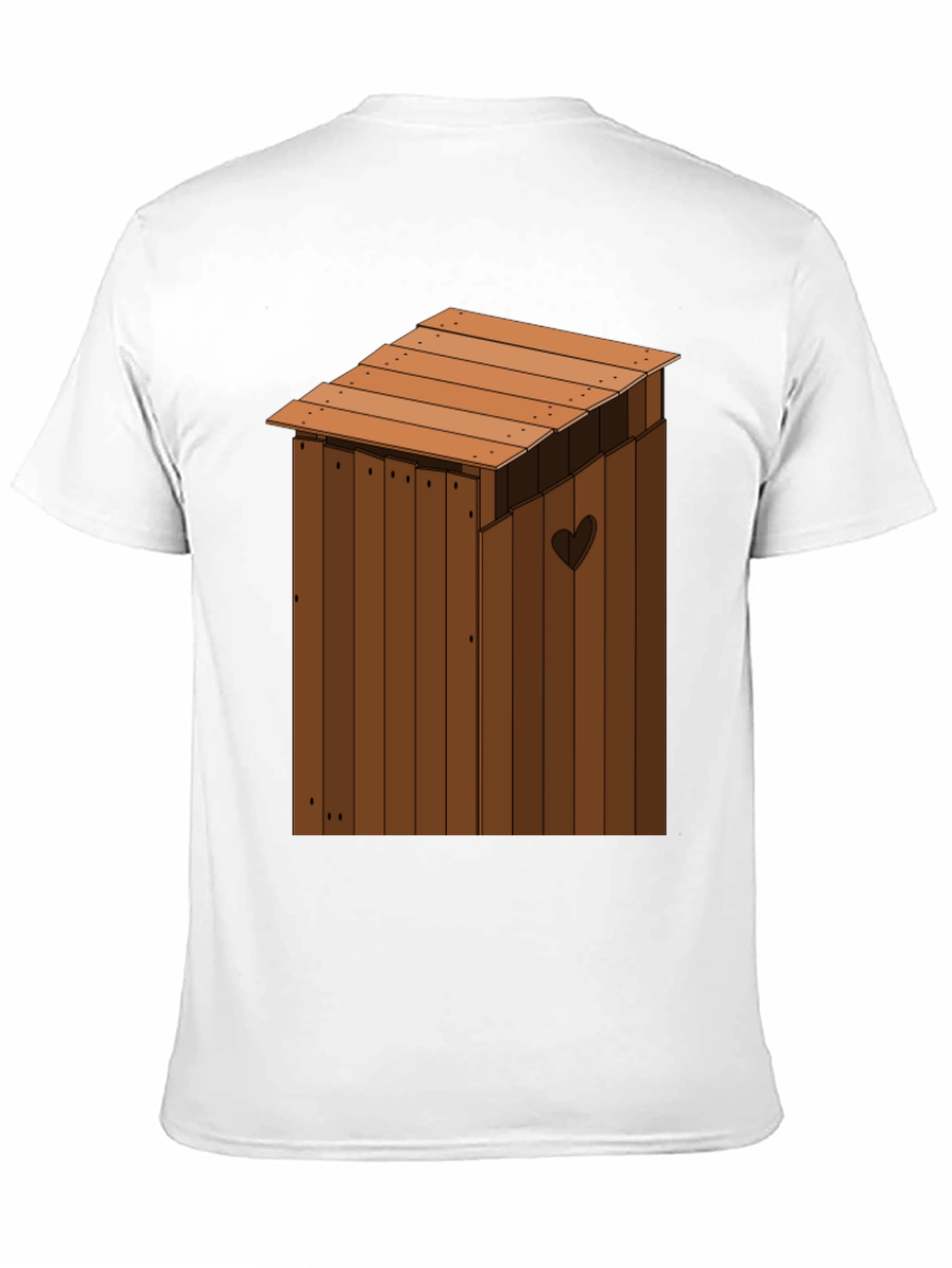 Black Outhouse Humor Novelty T-Shirt view 11