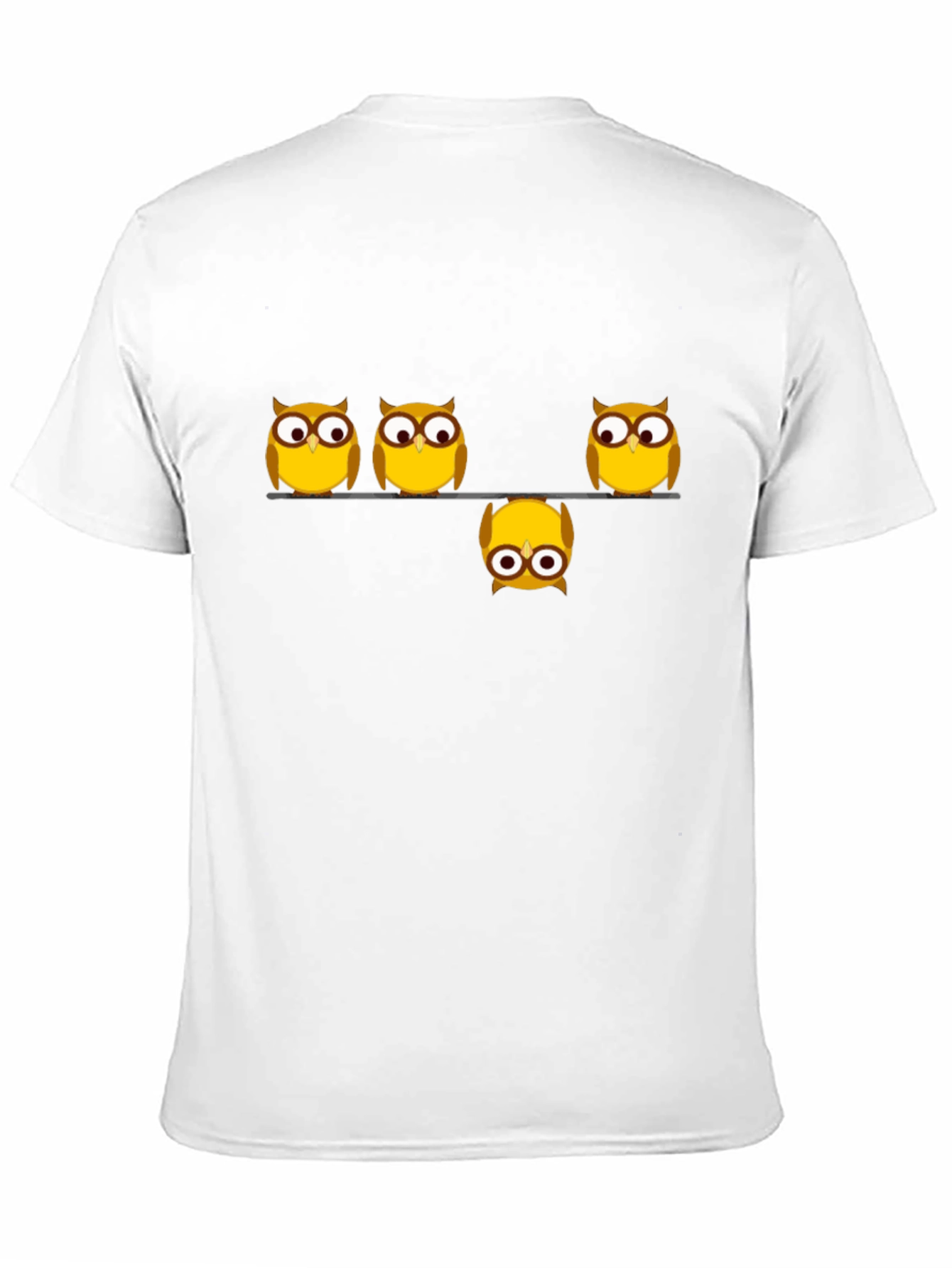 Black Whimsical Owl Graphic Tee view 11