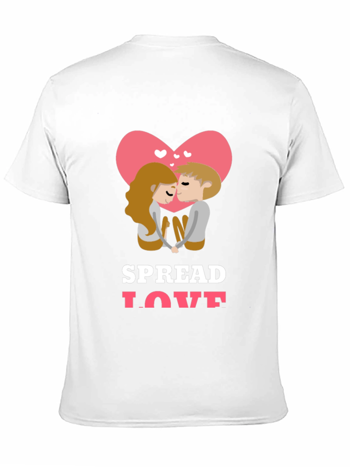 Black Spread Love T-Shirt - Romantic Couple Design view 11