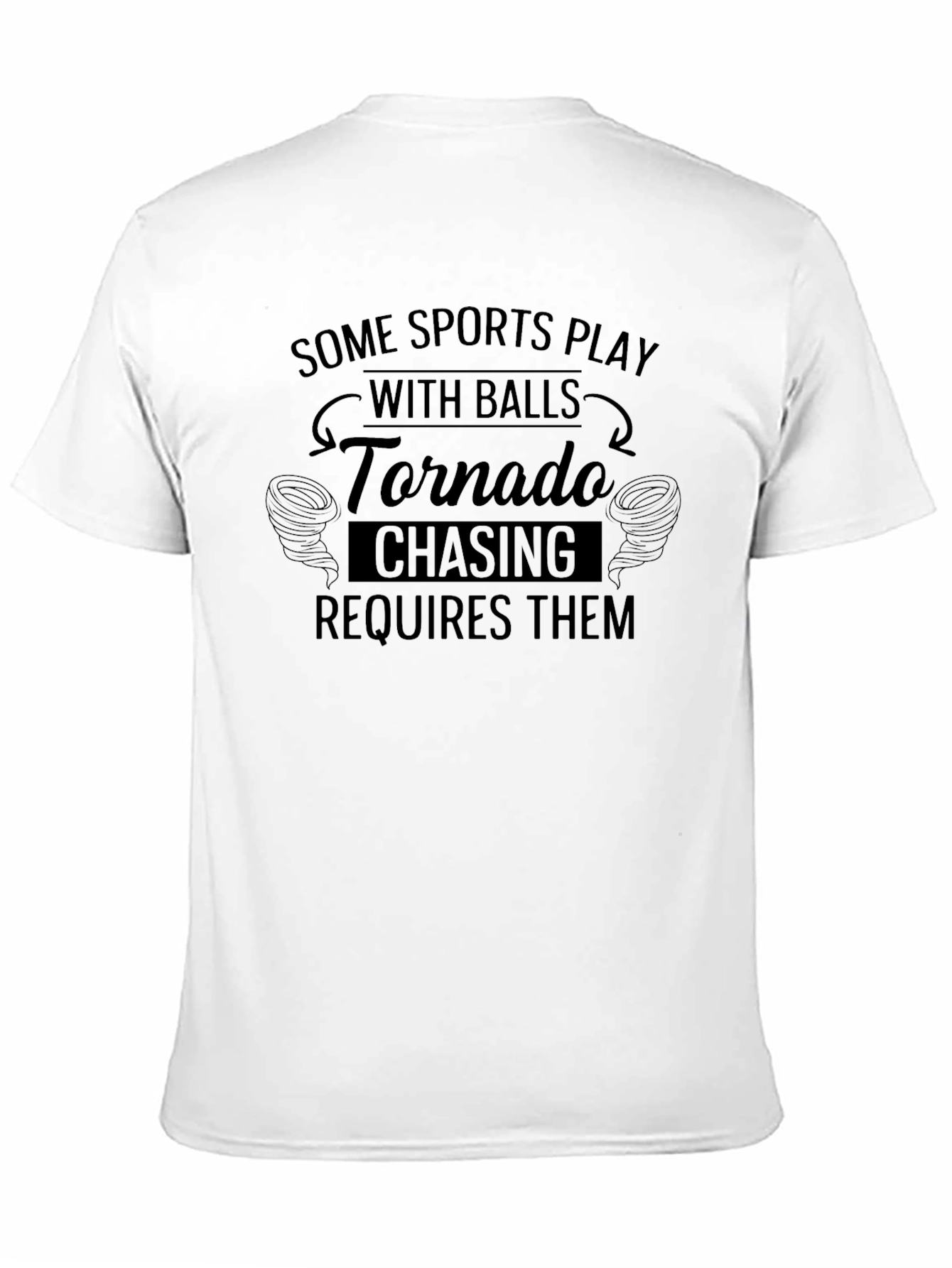 Black Funny Tornado Chasing T-Shirt view 11