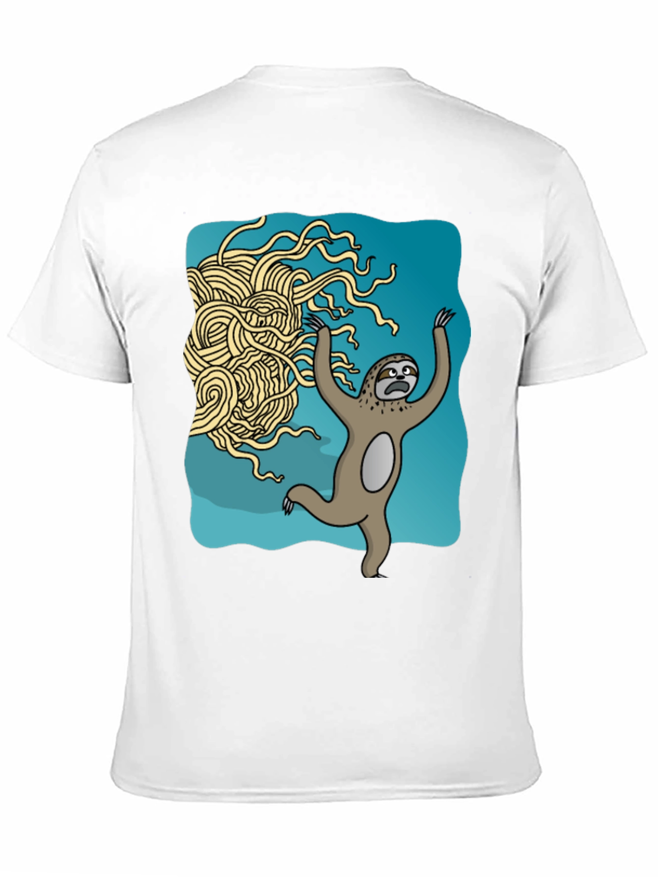 Black Sloth vs. Flying Spaghetti Monster T-Shirt view 11