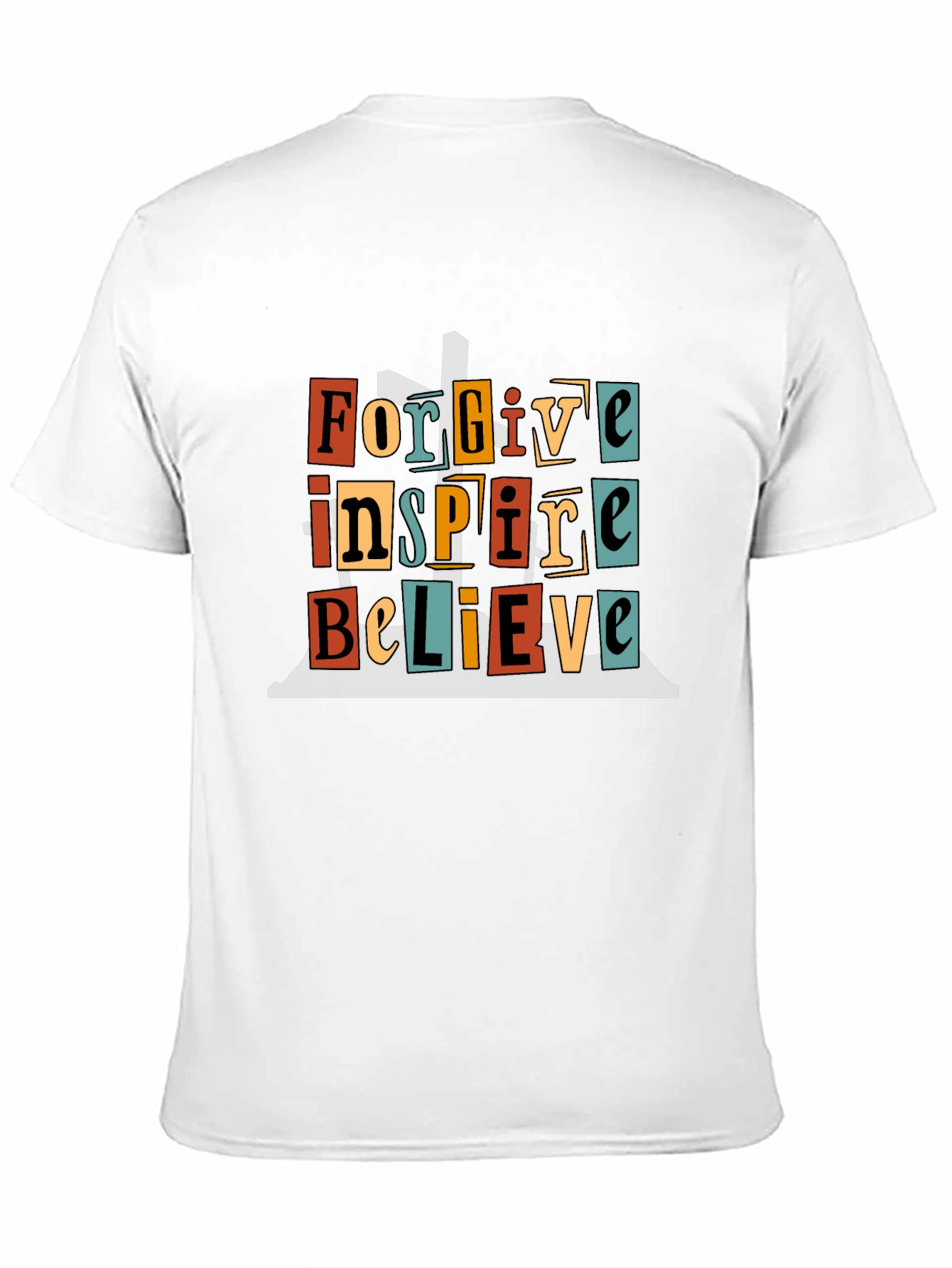 Black Forgive Inspire Believe Graphic T-Shirt view 11