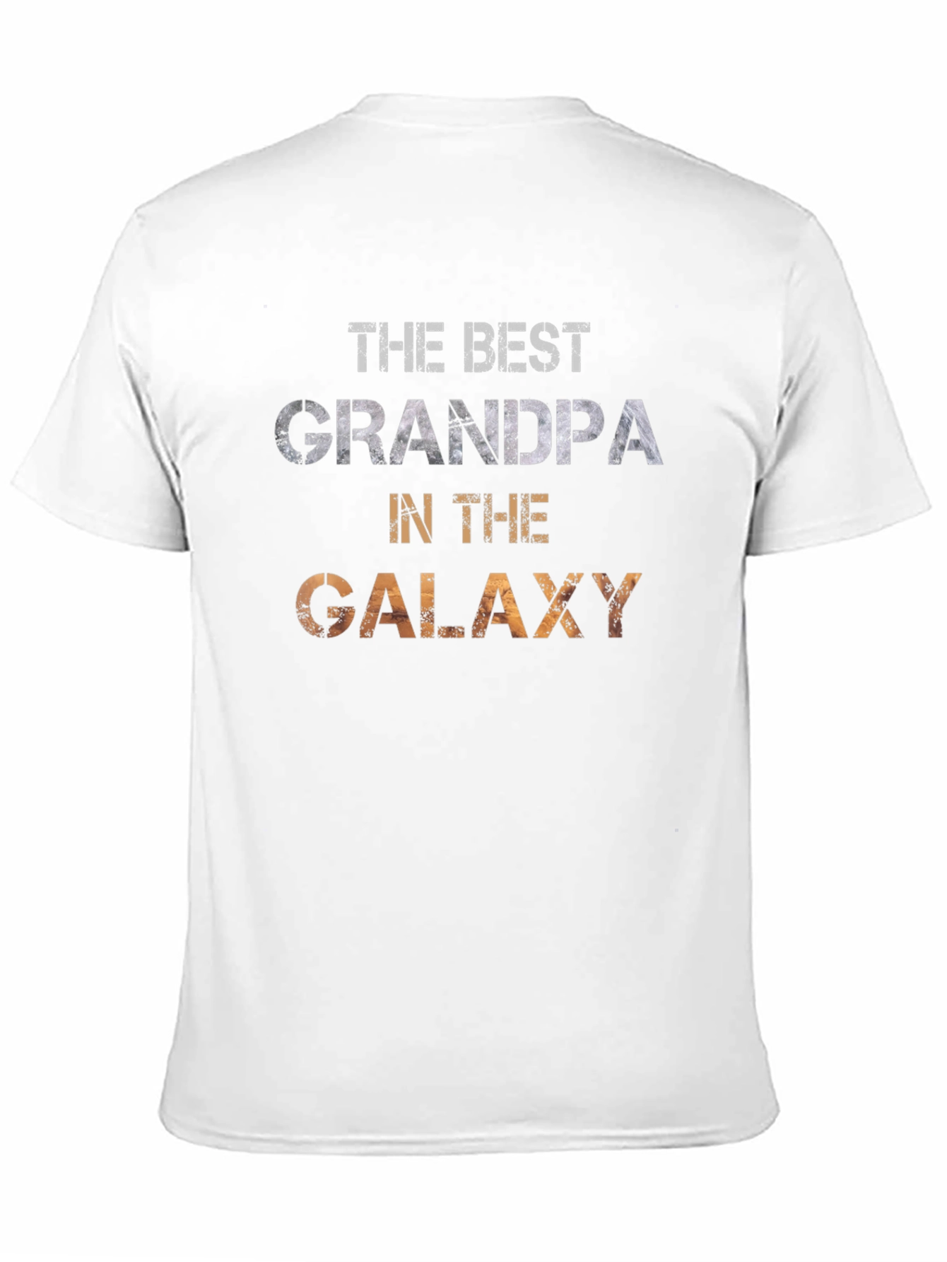 Black Best Grandpa in the Galaxy T-Shirt view 11