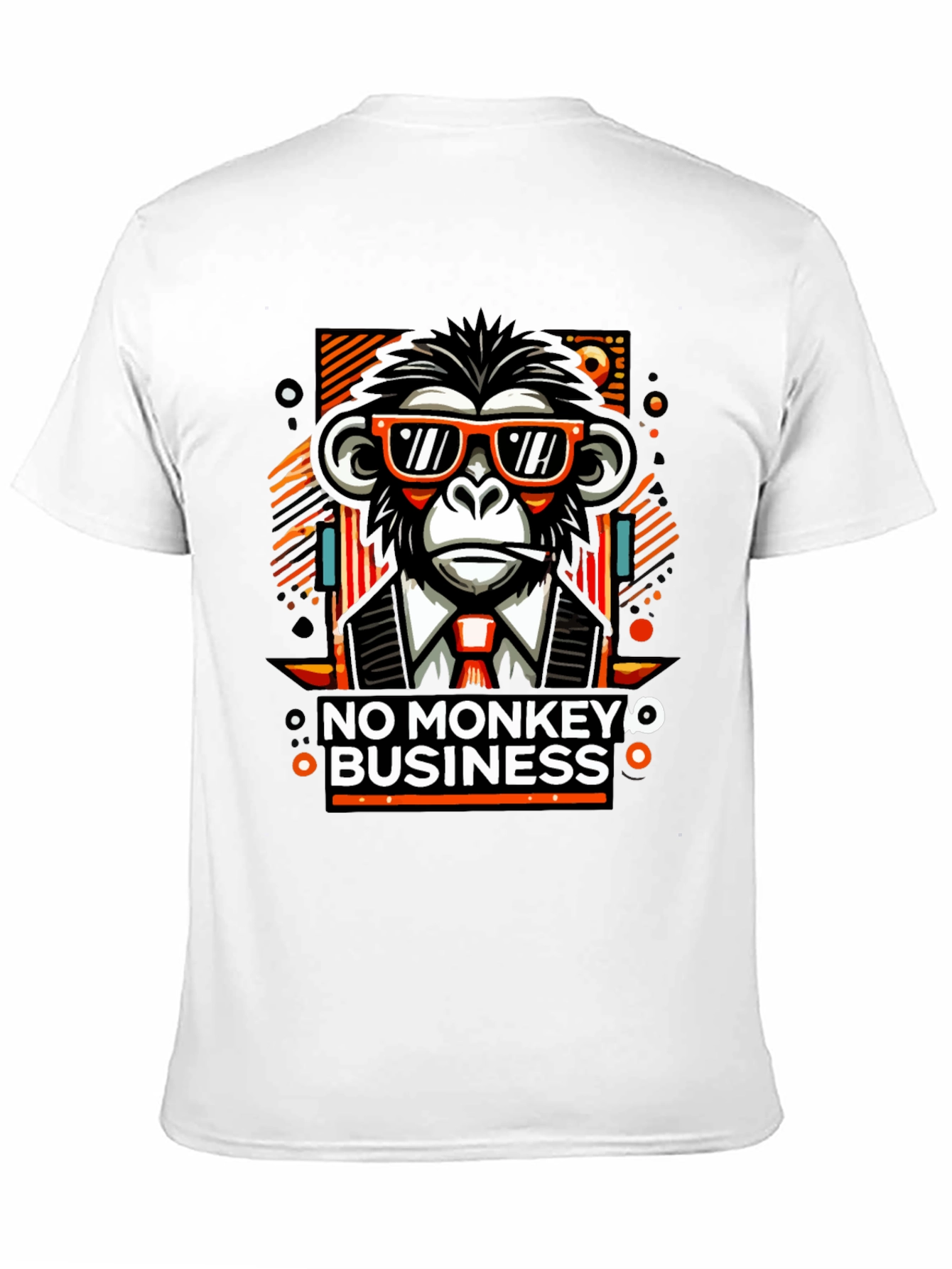 Black No Monkey Business Graphic T-Shirt view 11