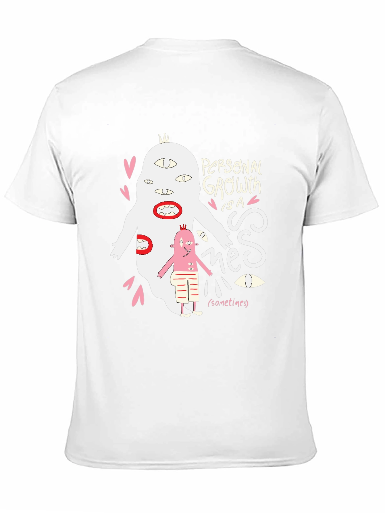 Black Personal Growth Sometimes T-Shirt view 11