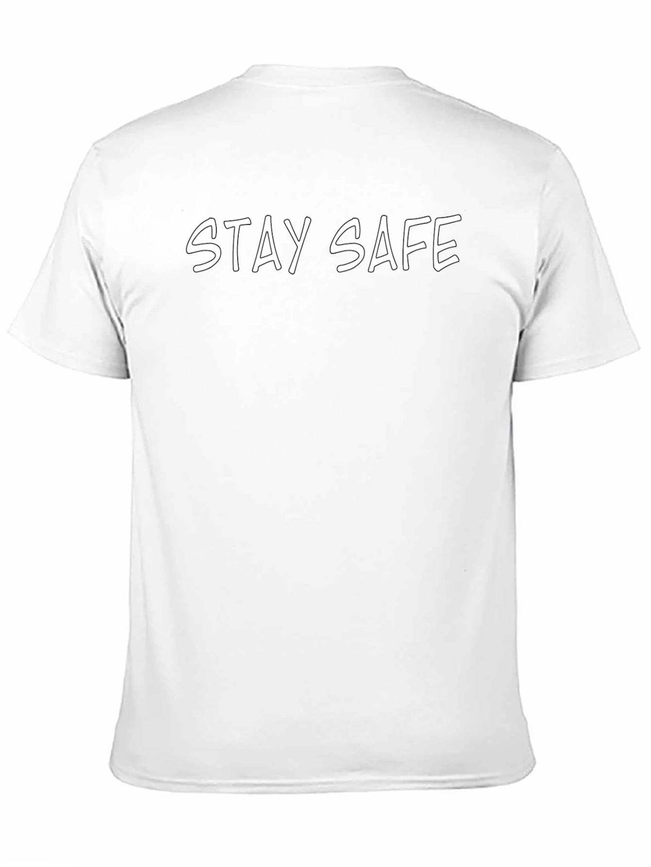 Black Stay Safe Graphic Tee - Unisex Black T-Shirt view 11