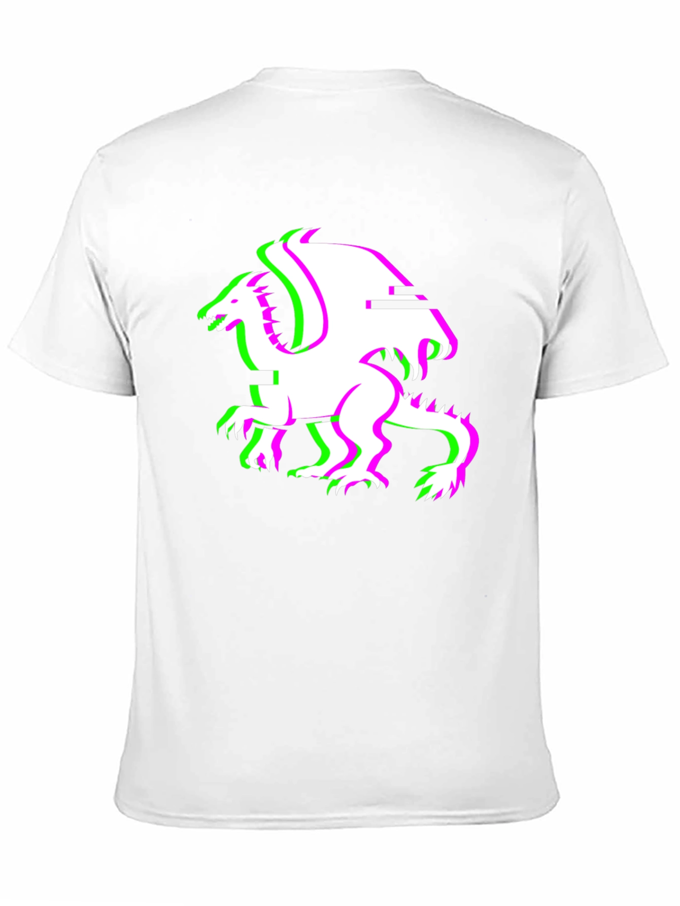 Black Glitch Dragon Graphic T-Shirt - Black view 11