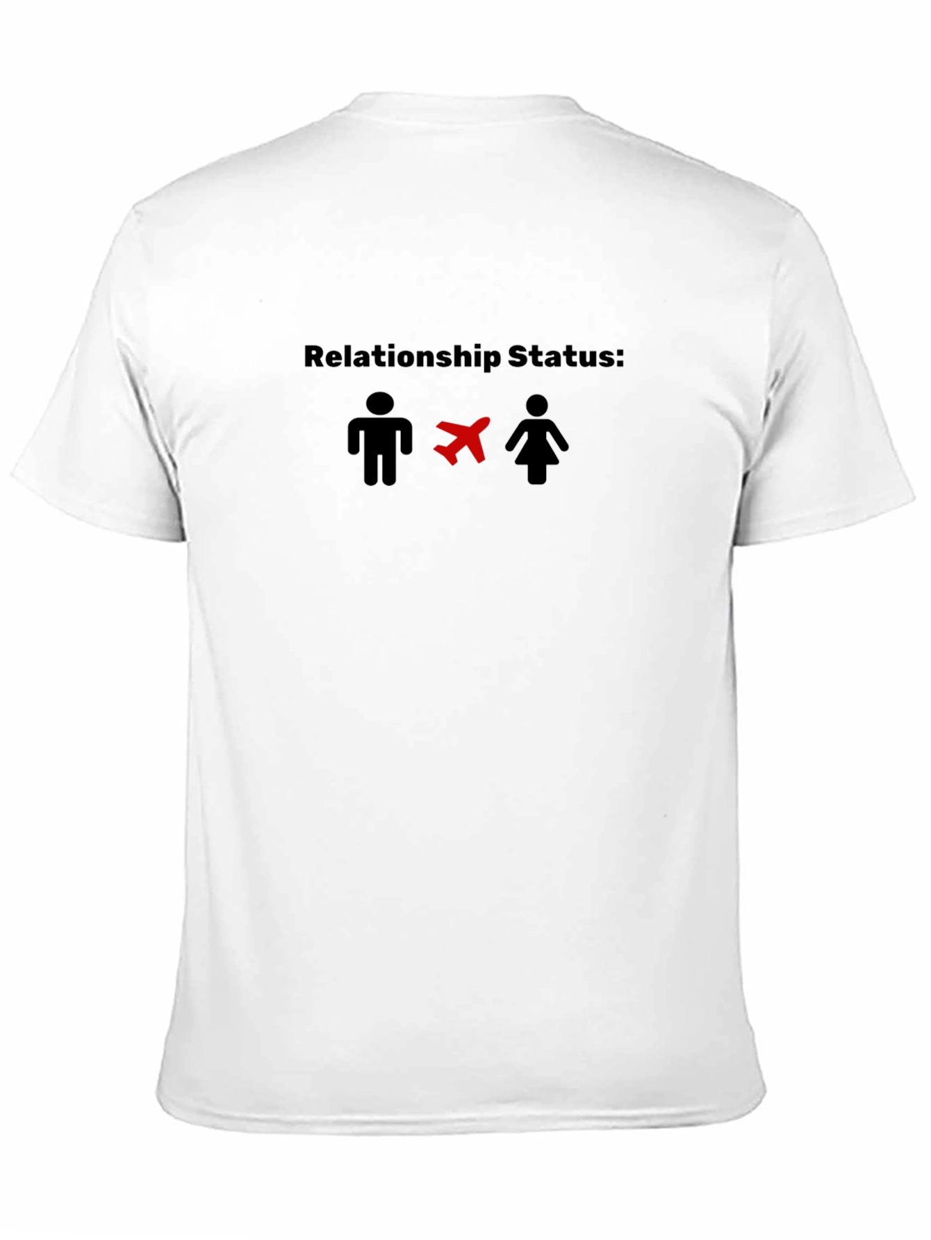 Black Relationship Status: Plane Black T-Shirt view 11