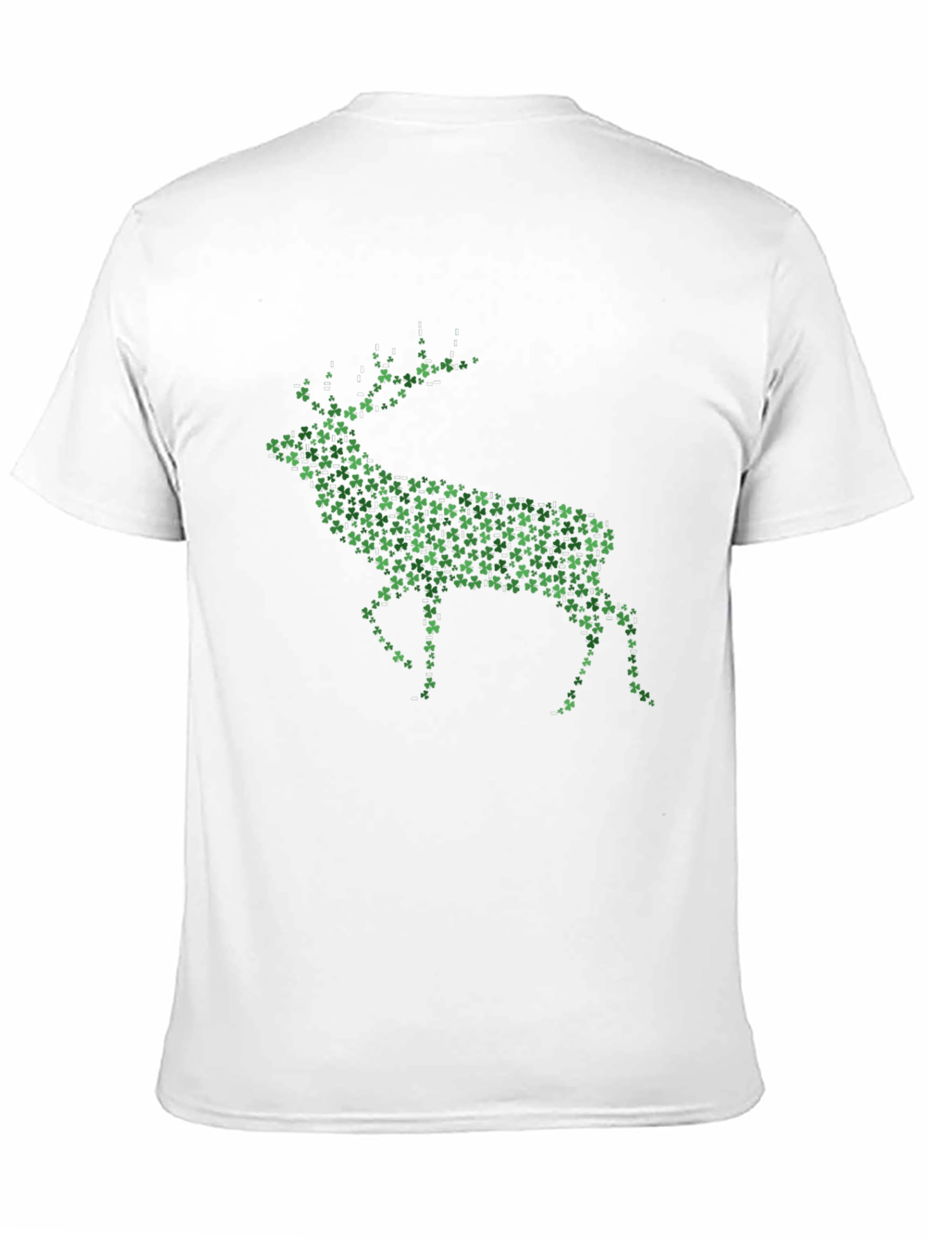 Black St. Patrick's Day Deer Clover Graphic T-Shirt view 11