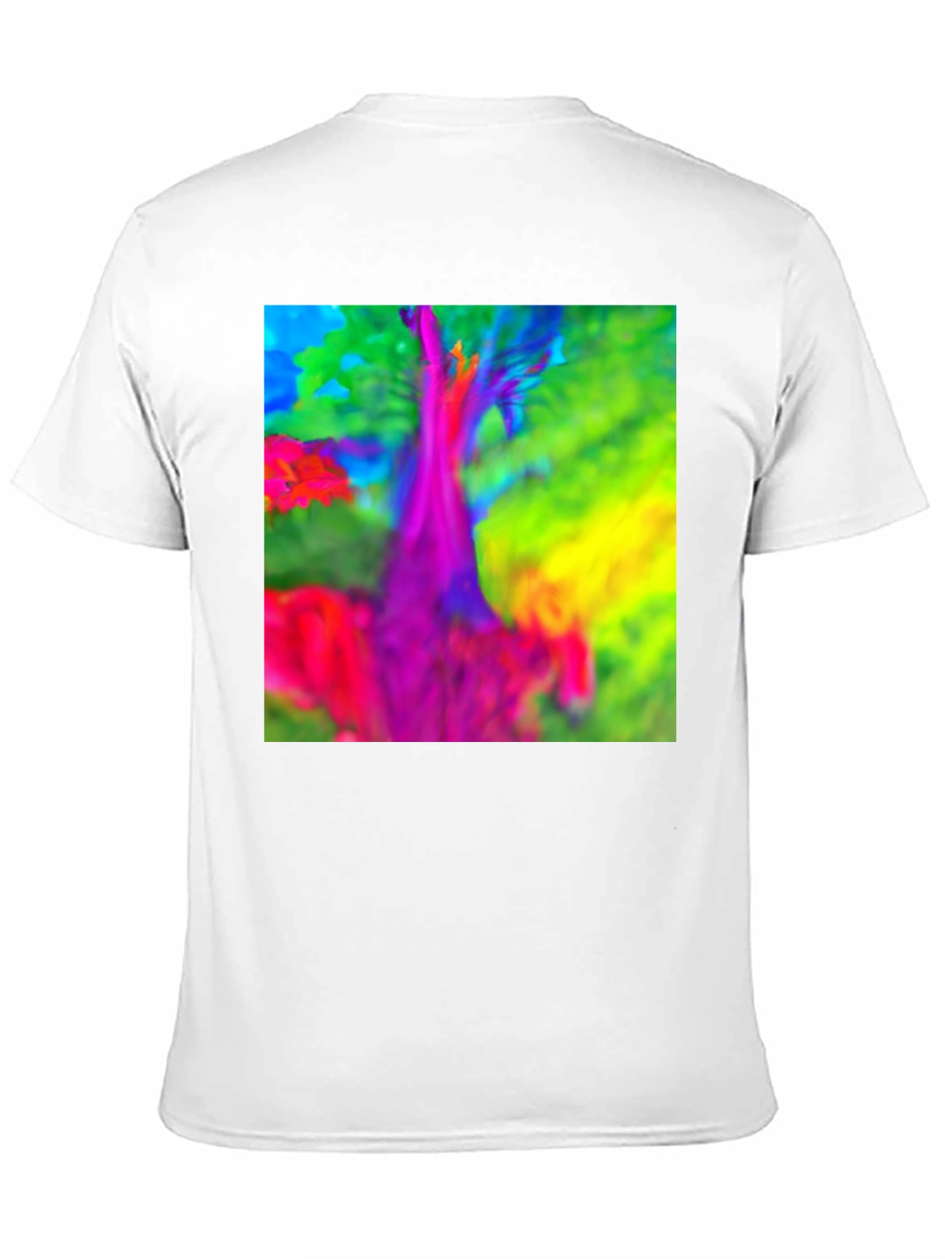 Black Vibrant Tree Graphic T-Shirt view 11