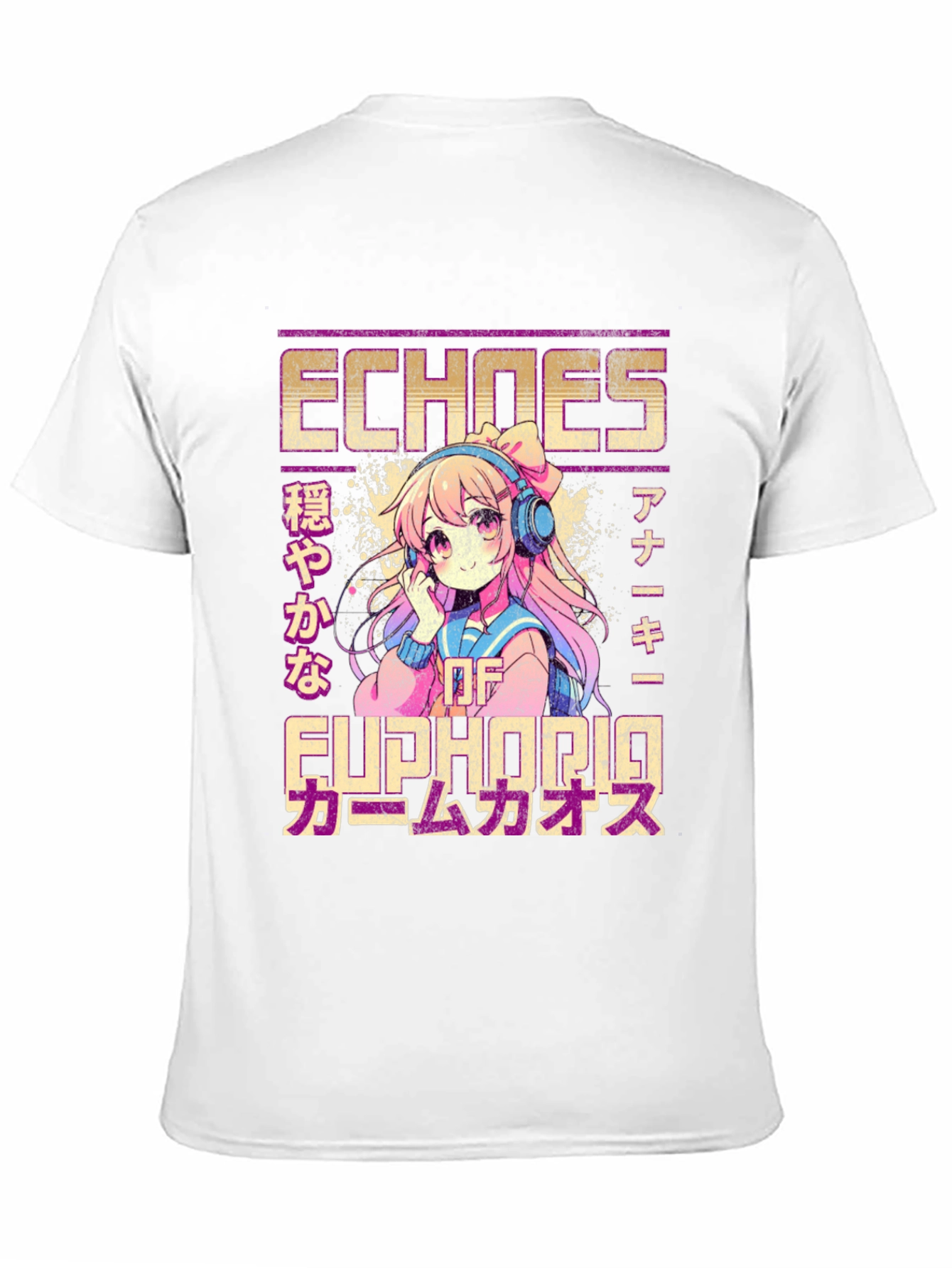 Black Echoes of Euphoria Anime Graphic T-Shirt view 11