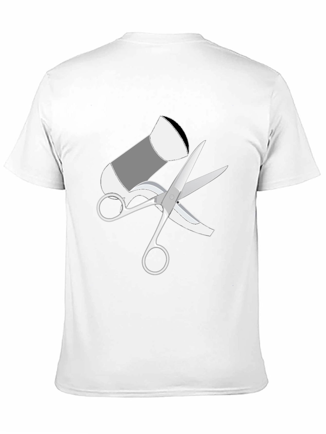 Black Hair Stylist T-Shirt - Scissors & Blower Graphic Tee view 11