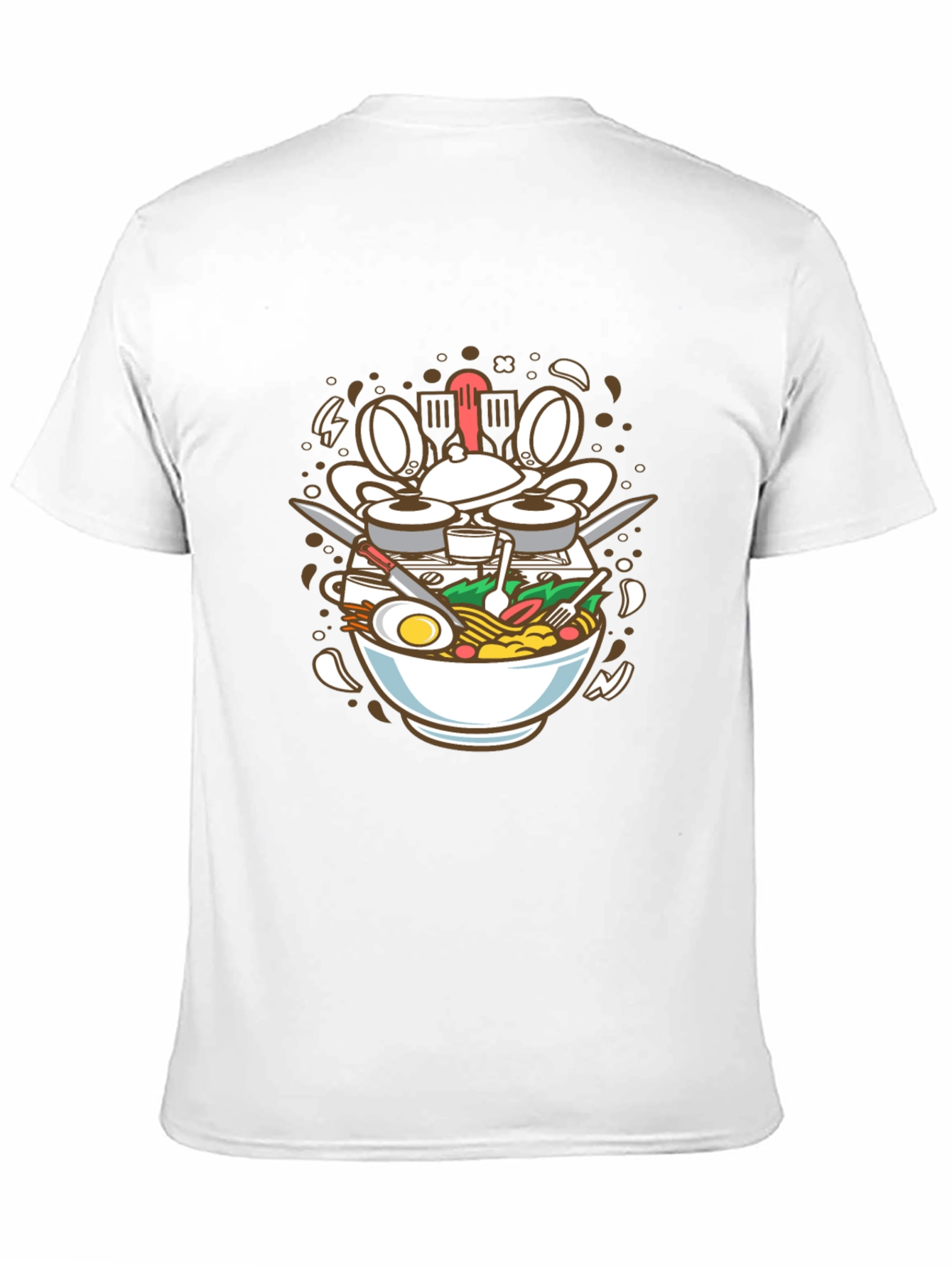 Black Ramen Drummer T-Shirt - Foodie Music Lover Tee view 11