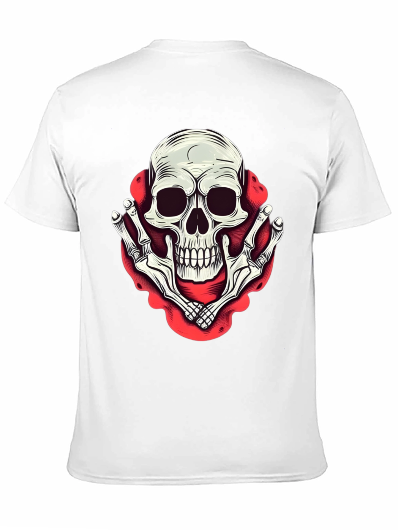 Black Skull & Bones Graphic Print T-Shirt view 11
