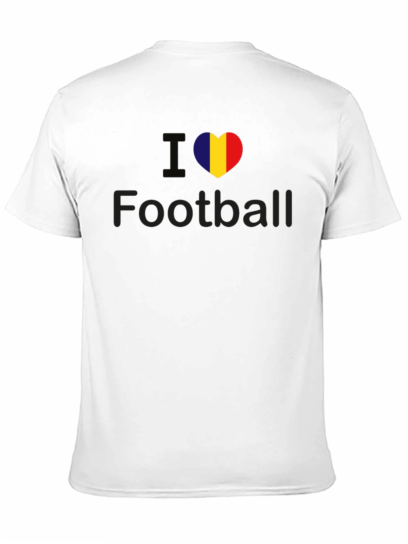 Black I Heart Football Tee - Flag Heart Design view 11