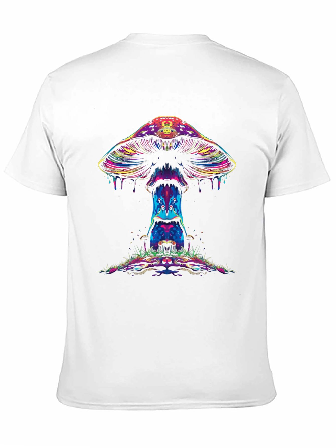 Black Psychedelic Mushroom Graphic Tee view 11