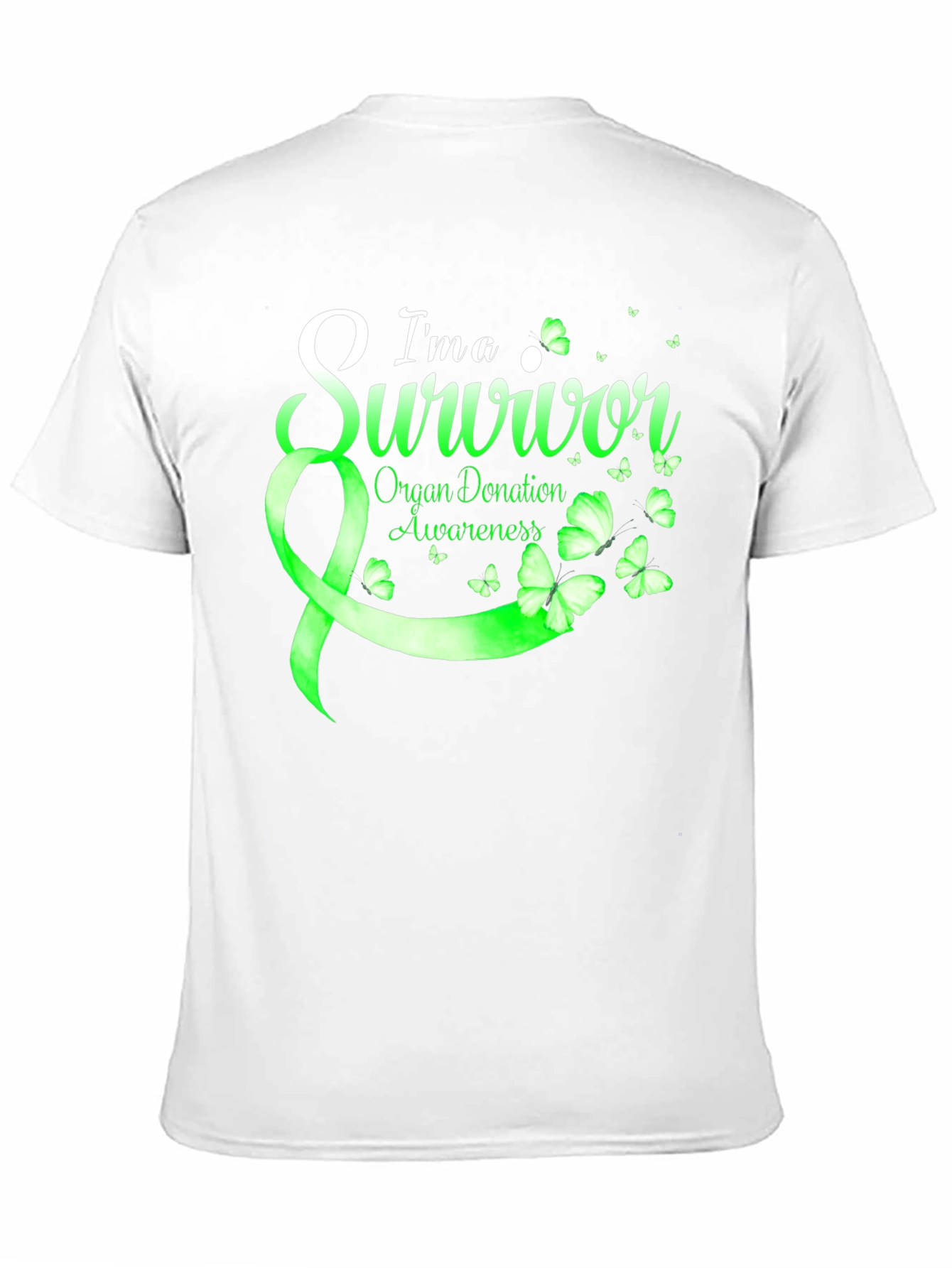 Black Organ Donation Awareness Survivor T-Shirt view 11