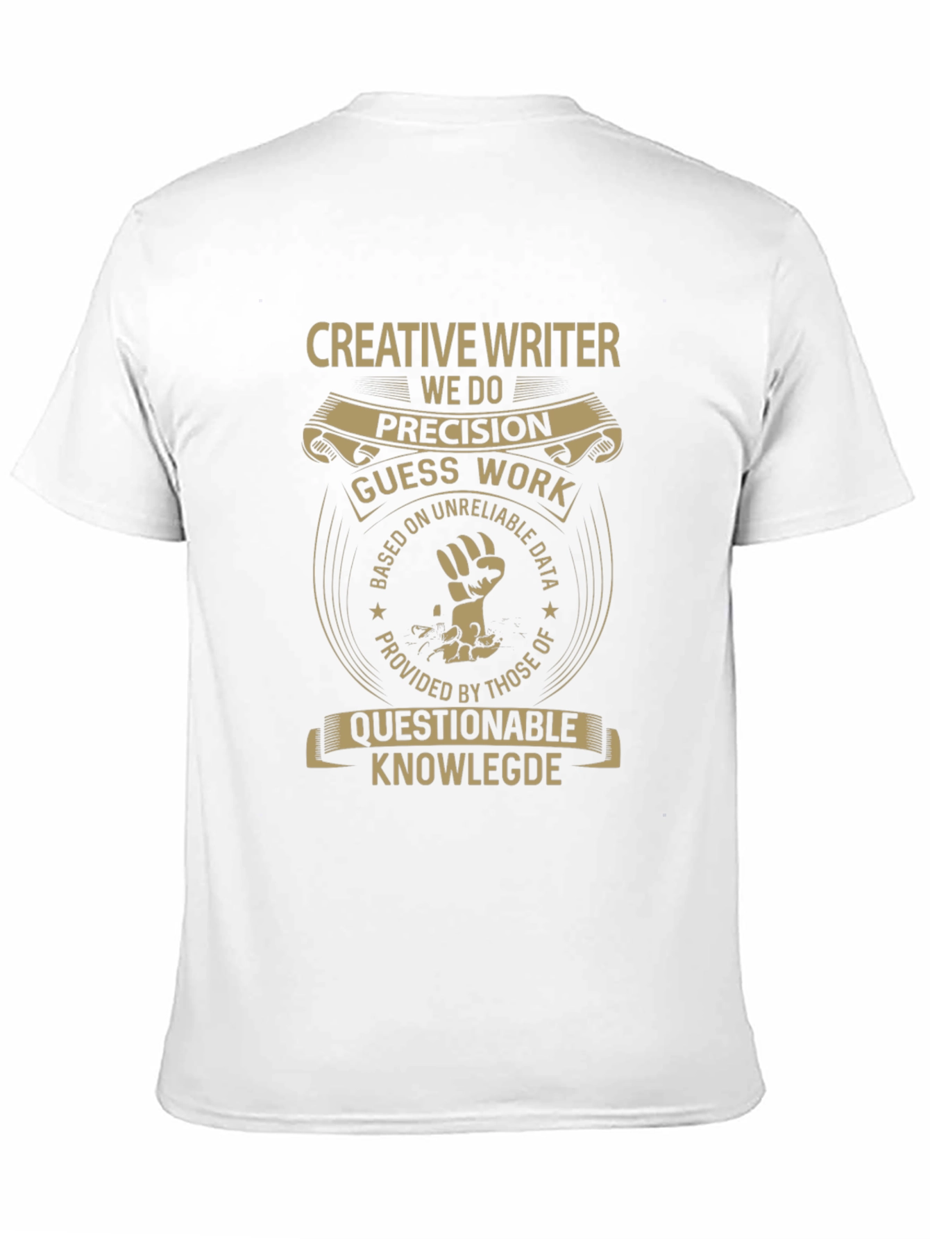 Black Creative Writer Black Graphic T-Shirt view 11