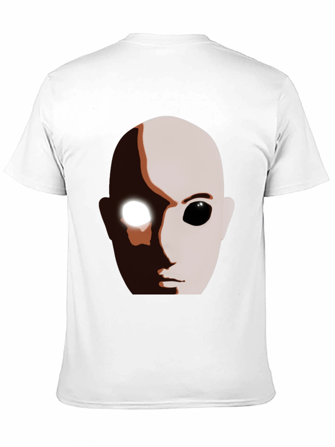 Black Abstract Face Graphic T-Shirt view 11