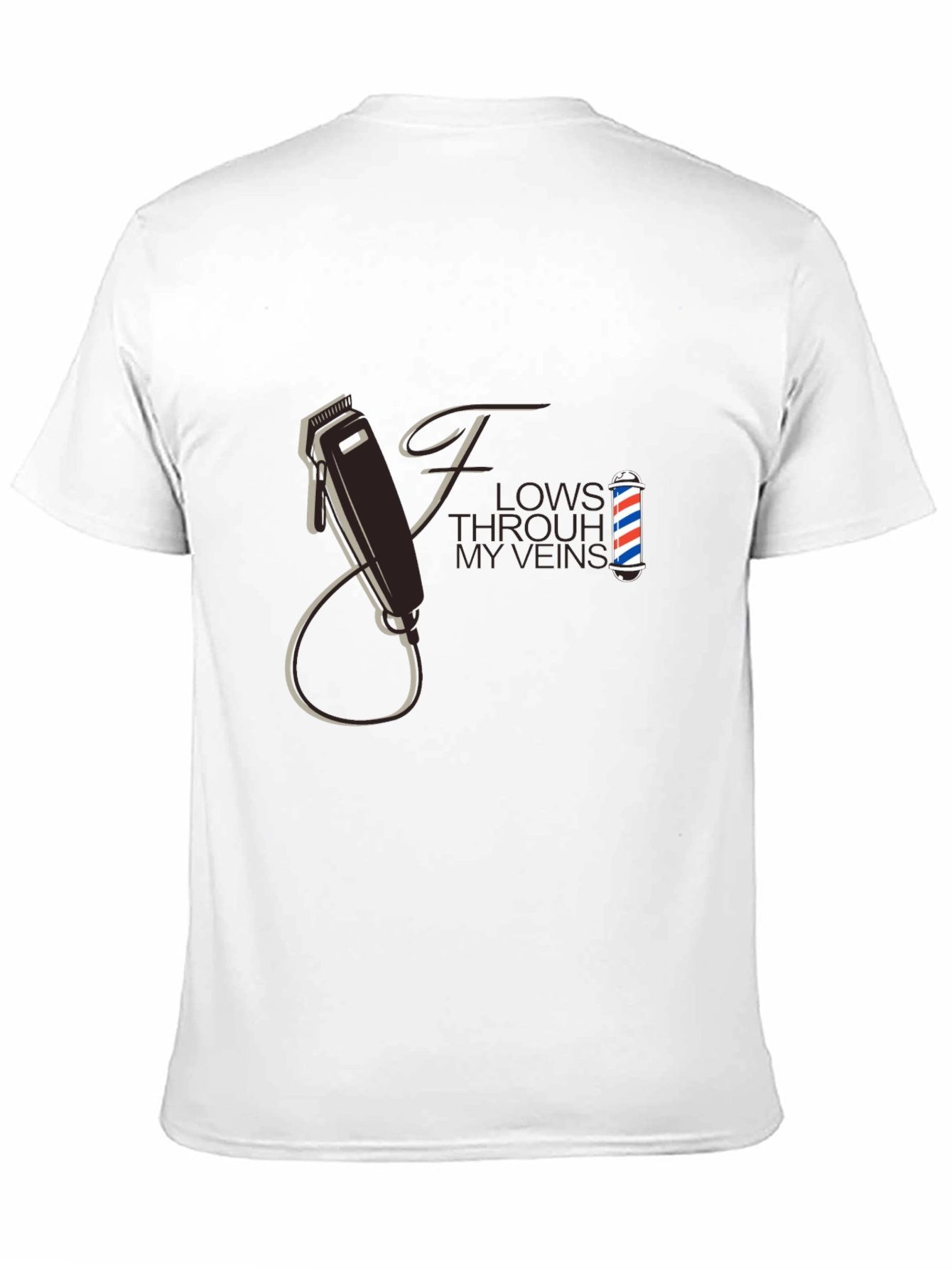 Black Barber Flow T-Shirt - Hair Clipper Design view 11