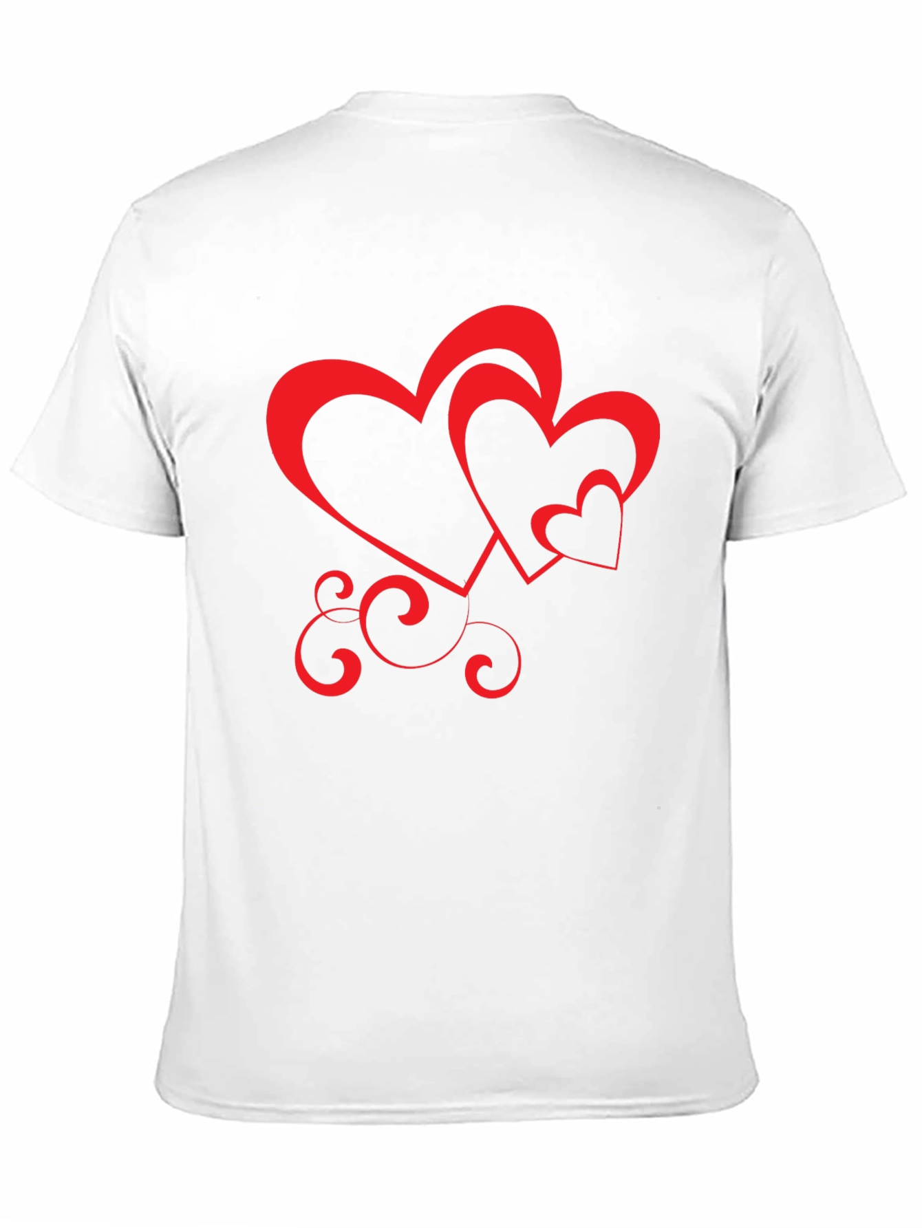 Black Heart Design Black T-Shirt view 11