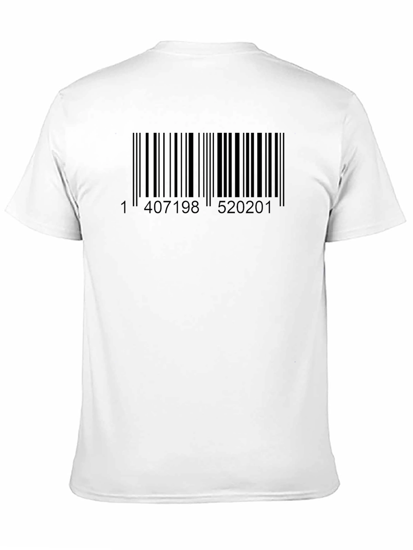 Black Barcode Graphic Print T-Shirt - Black Crew Neck Tee view 11