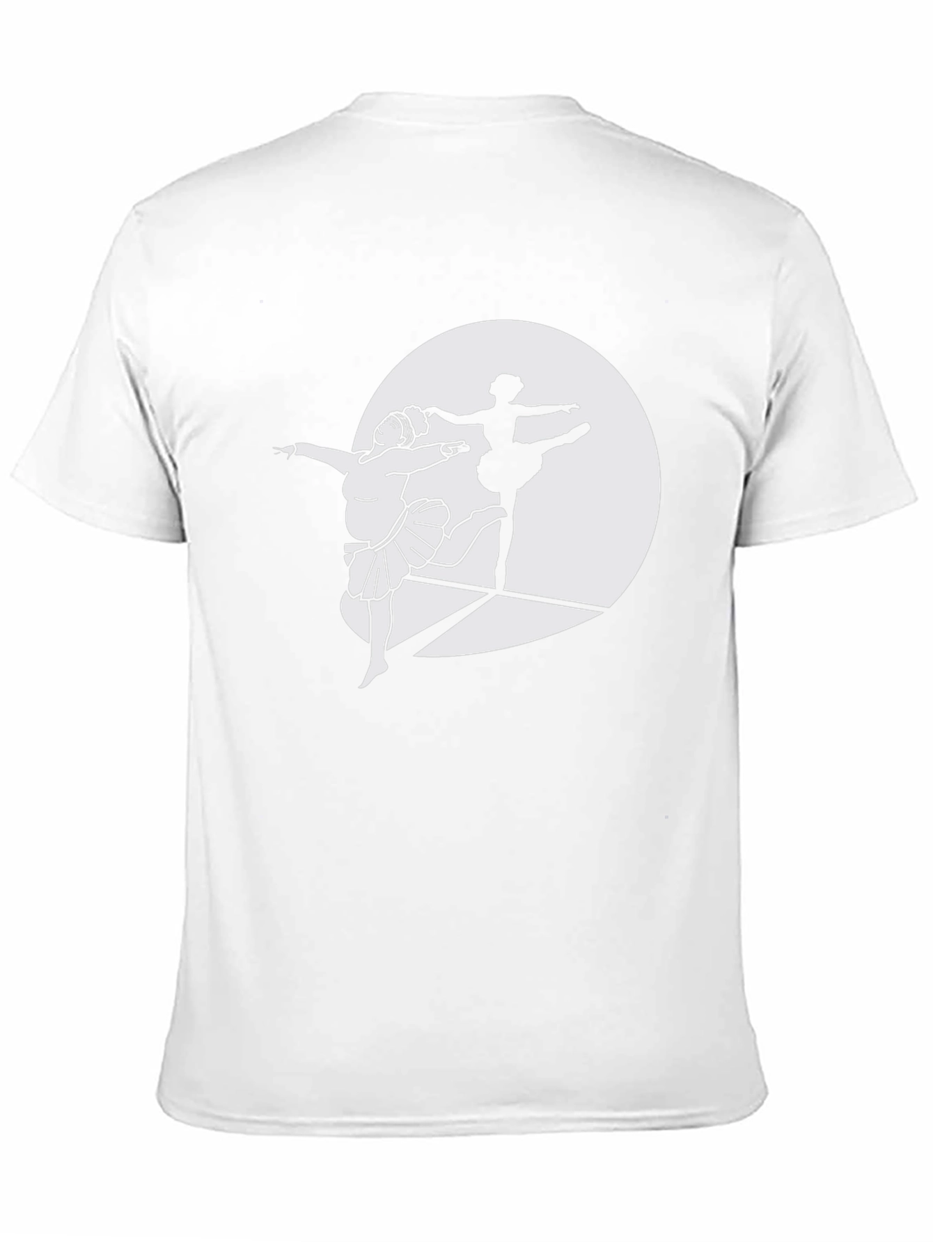 Black Ballet Dancer Silhouette Black T-Shirt view 11