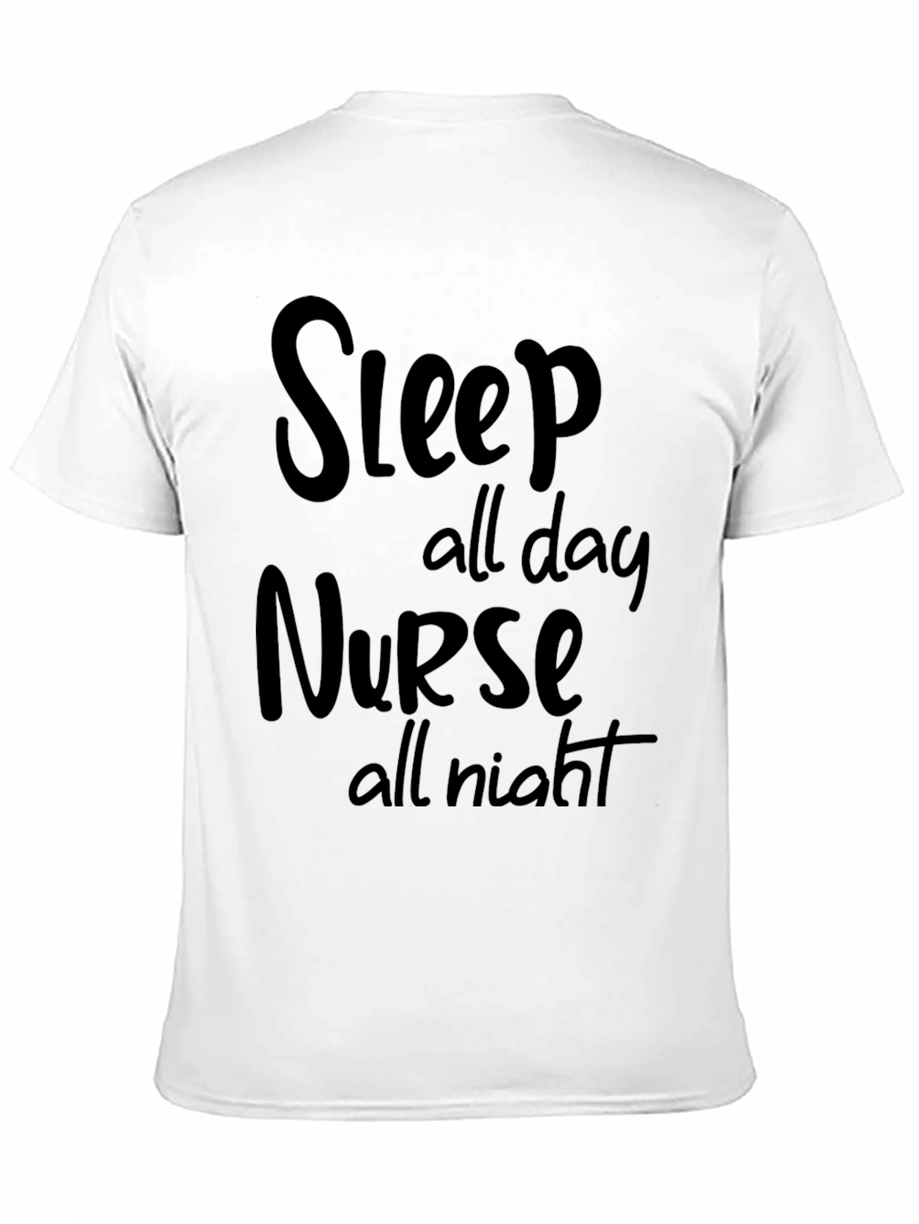 Black Sleep All Day Nurse All Night T-Shirt view 11