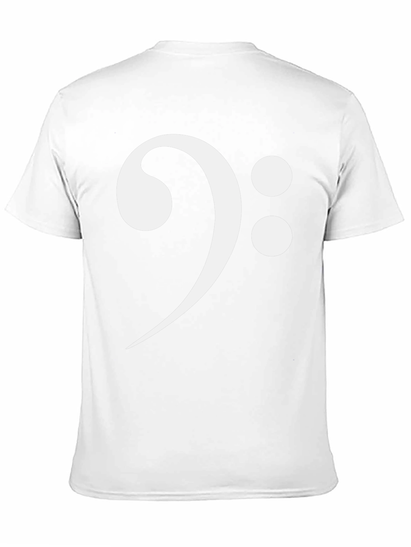 Black Bass Clef Black T-Shirt - Musical Graphic Tee view 11