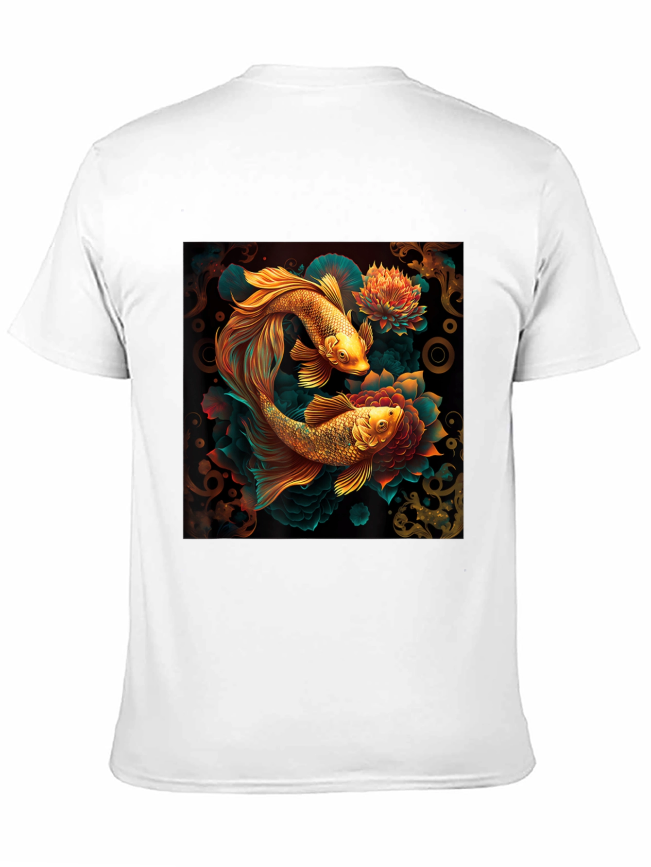 Black Koi Fish Graphic Tee - Artistic Design view 11