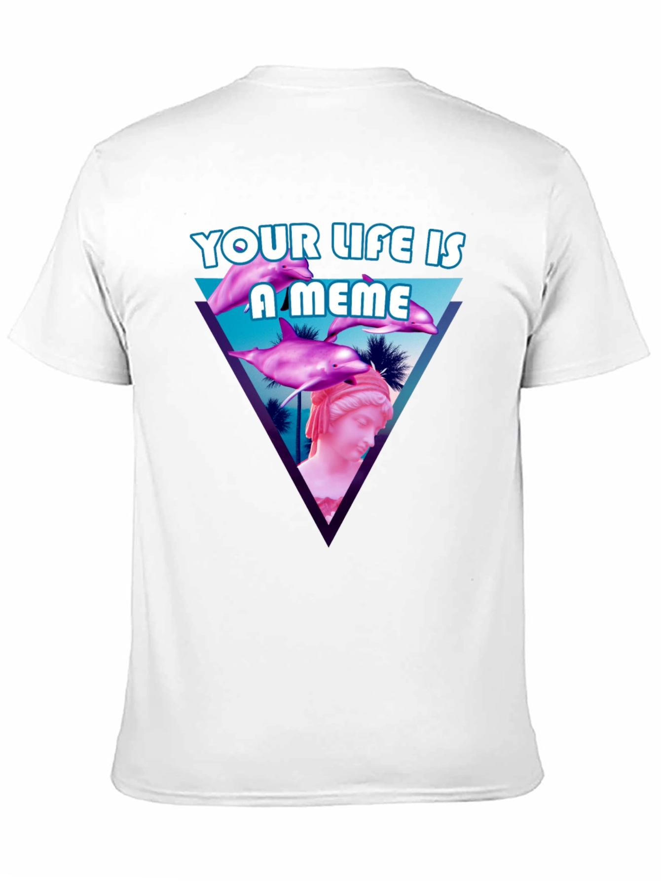 Black Meme Life T-Shirt - Vaporwave Style view 11