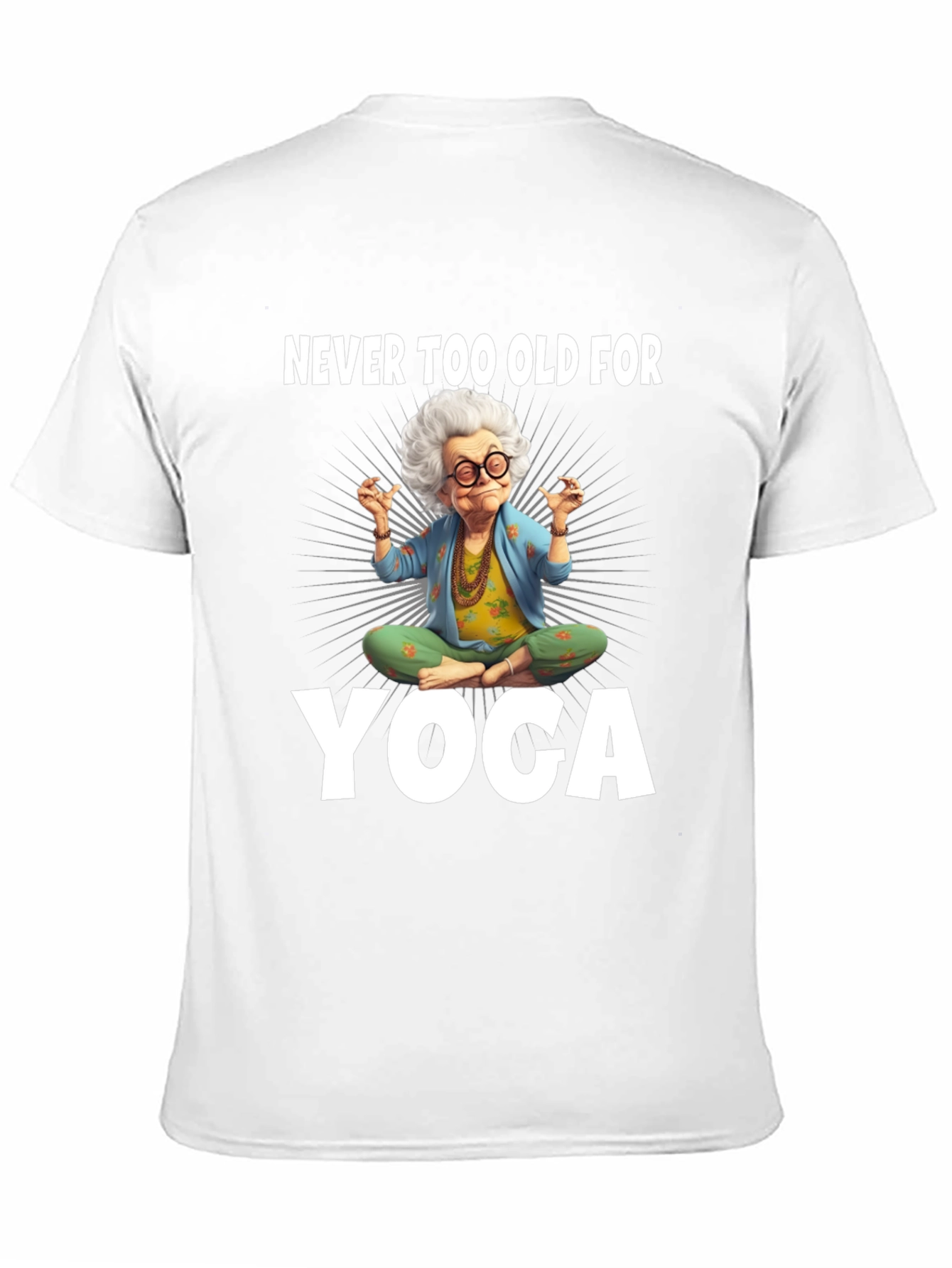Black Funny Yoga Grandma T-Shirt view 11