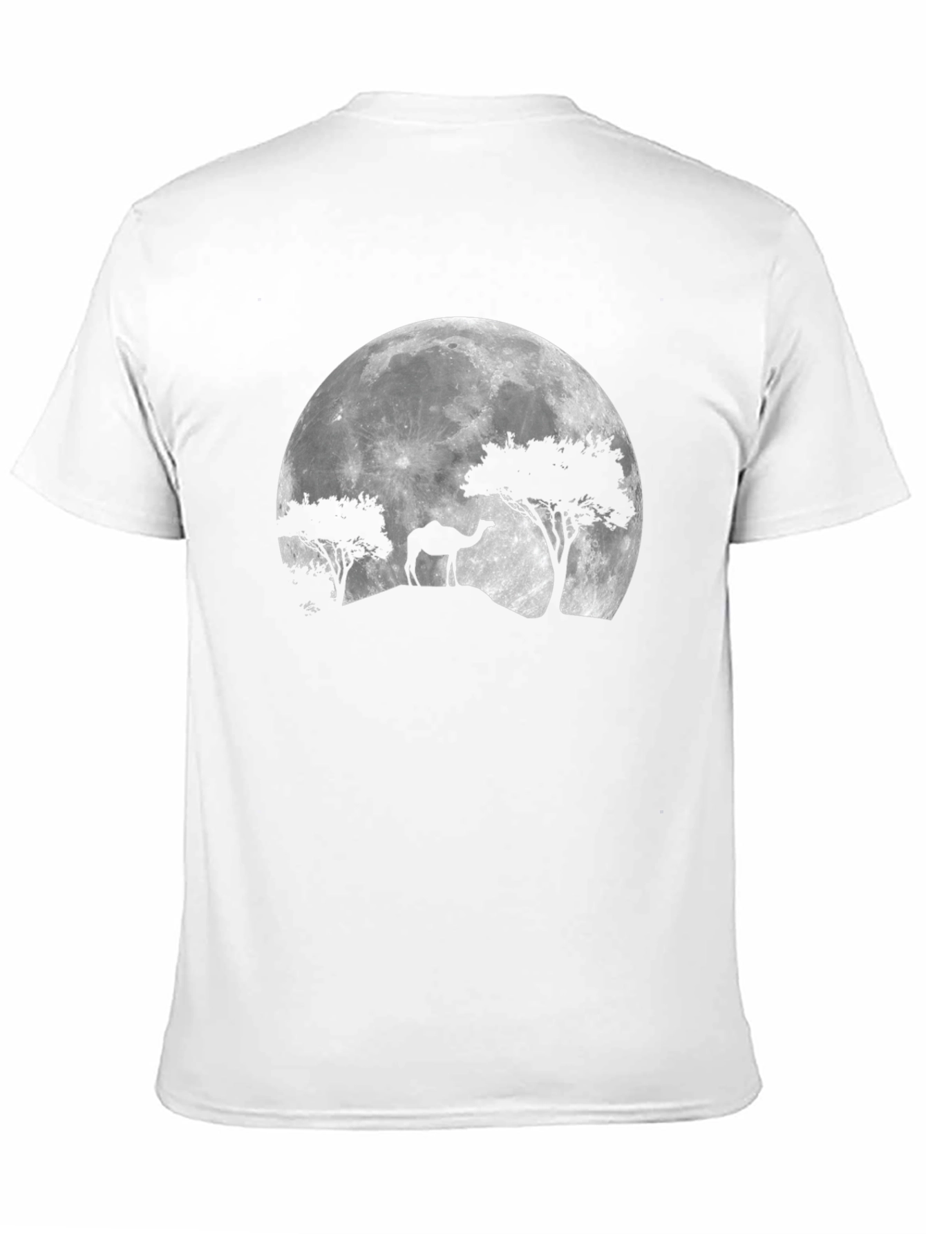 Black Camel Silhouette Moon Graphic T-Shirt view 11