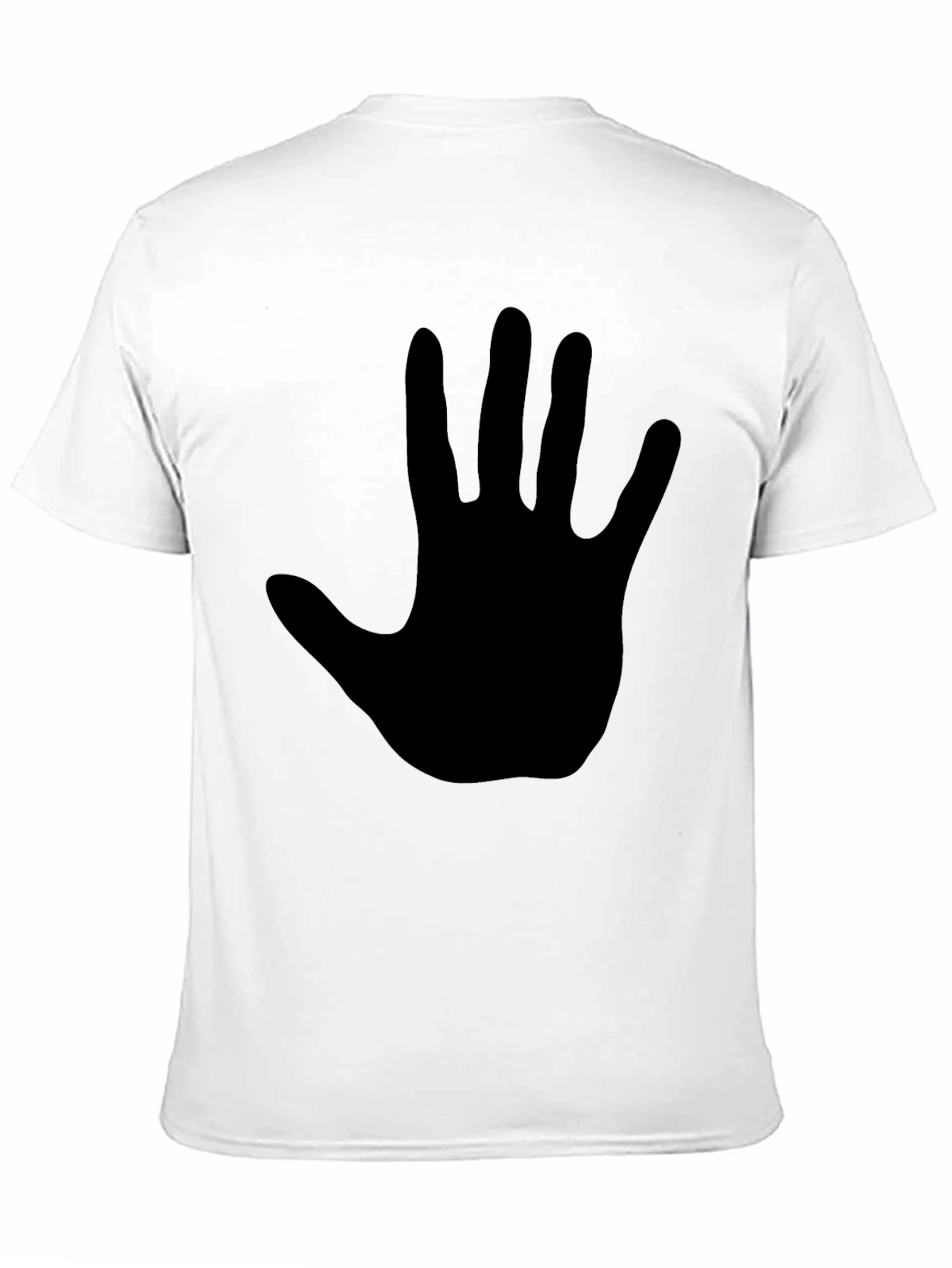 Black Black T-Shirt with Hand Print view 11