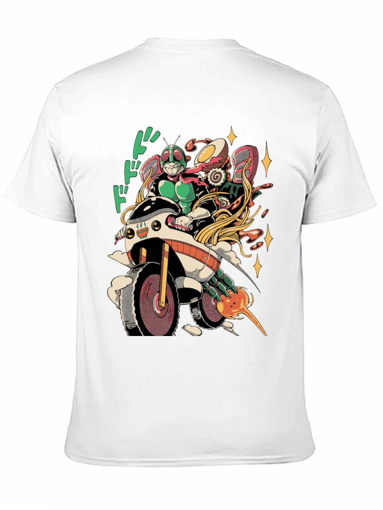 Black Kamen Rider Ramen Run T-Shirt view 11