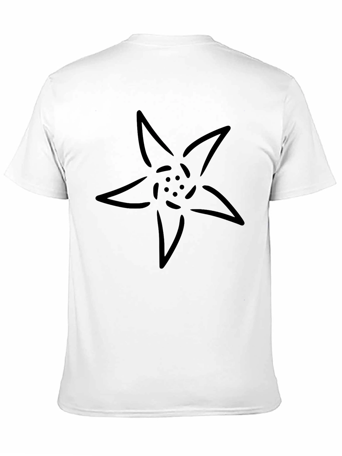 Black Black T-Shirt with Flower Design view 11
