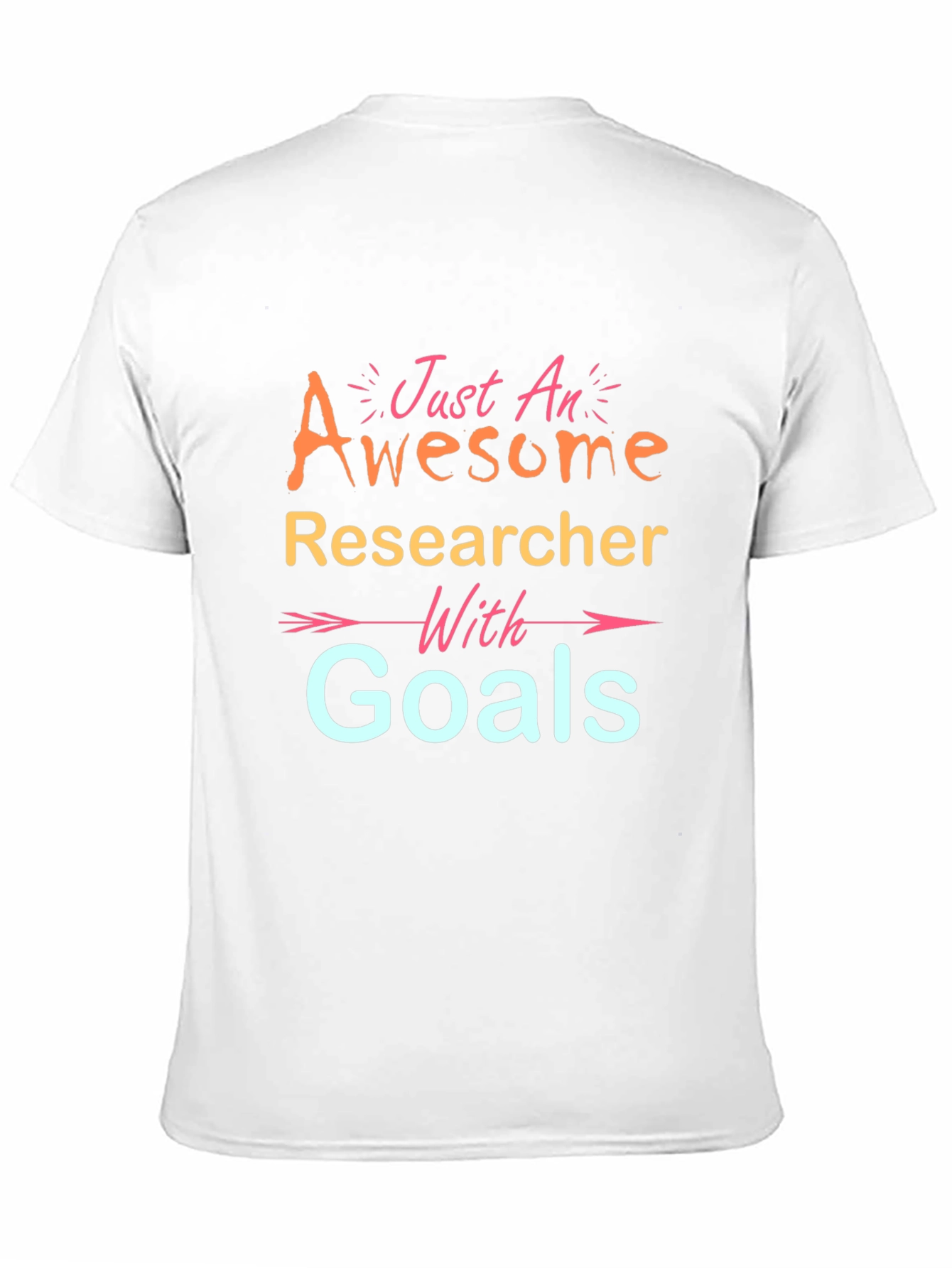 Black Awesome Researcher Goals T-Shirt - Black Cotton Tee view 11