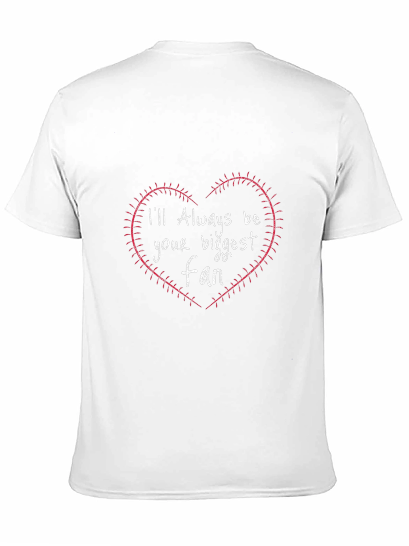Black Biggest Fan Baseball Heart T-Shirt view 11