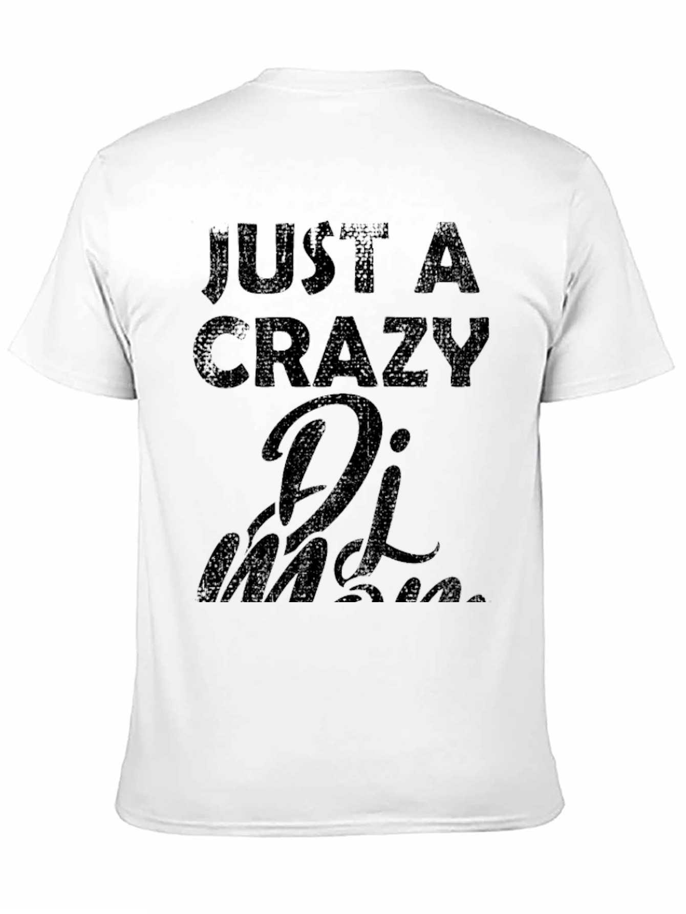 Black Crazy DJ Man Black Graphic Tee view 11
