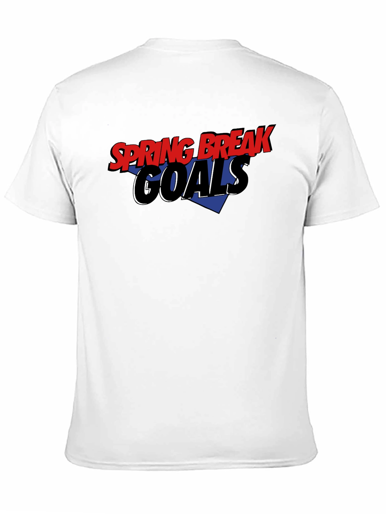 Black Spring Break Goals Black Graphic T-Shirt view 11