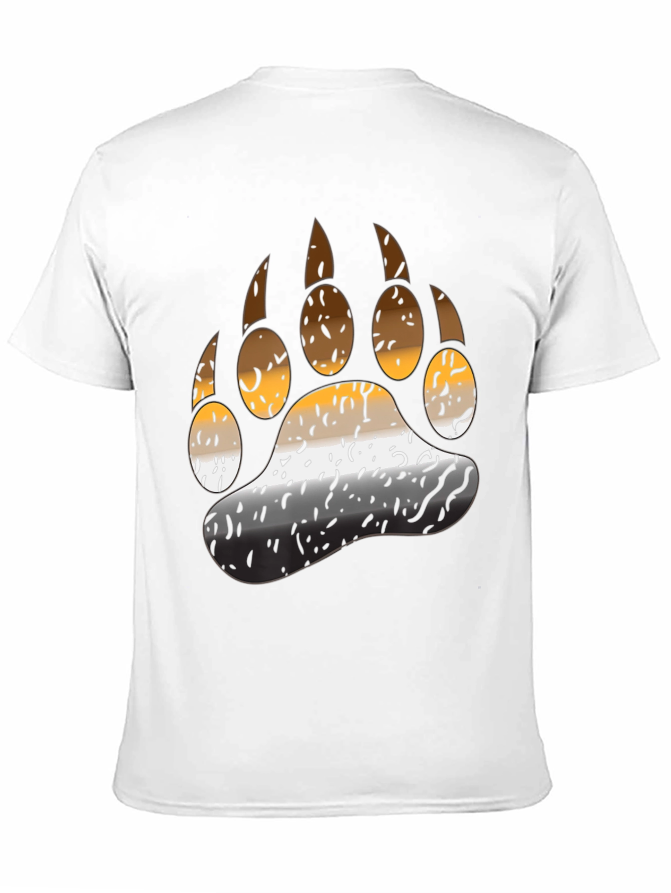 Black Bear Pride Paw T-Shirt - Black view 11