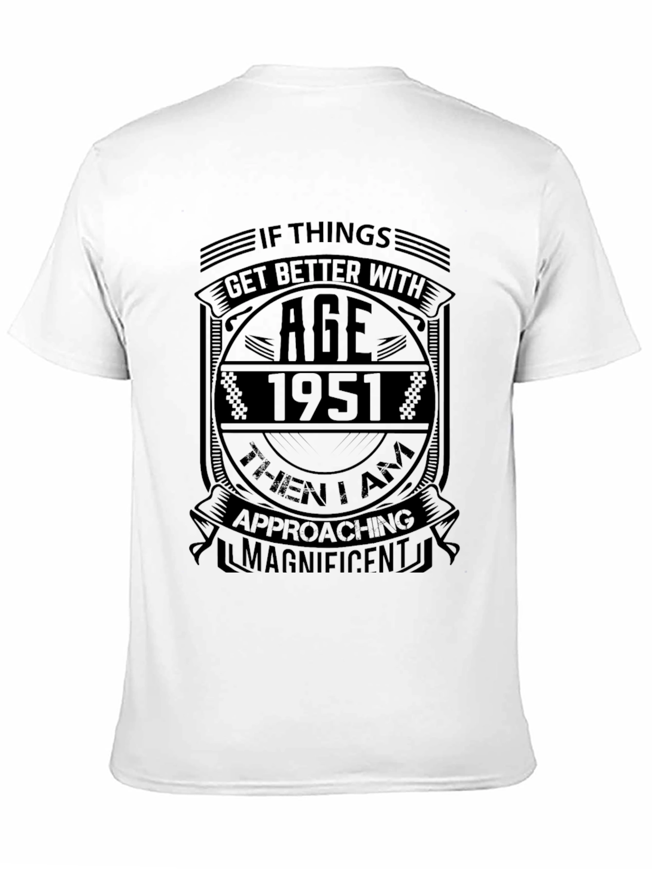 Black Age 1951 Magnificent Birthday Graphic Tee view 11