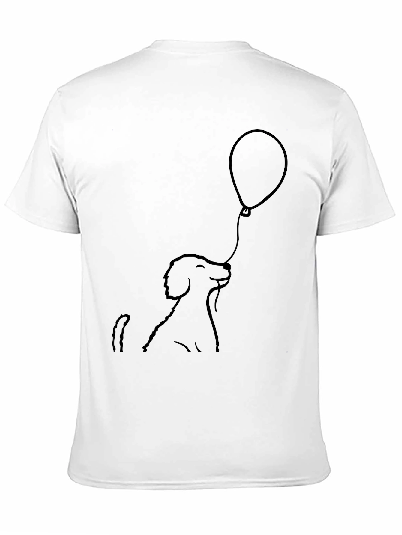 Black Dog with Balloon Graphic Tee - Black view 11