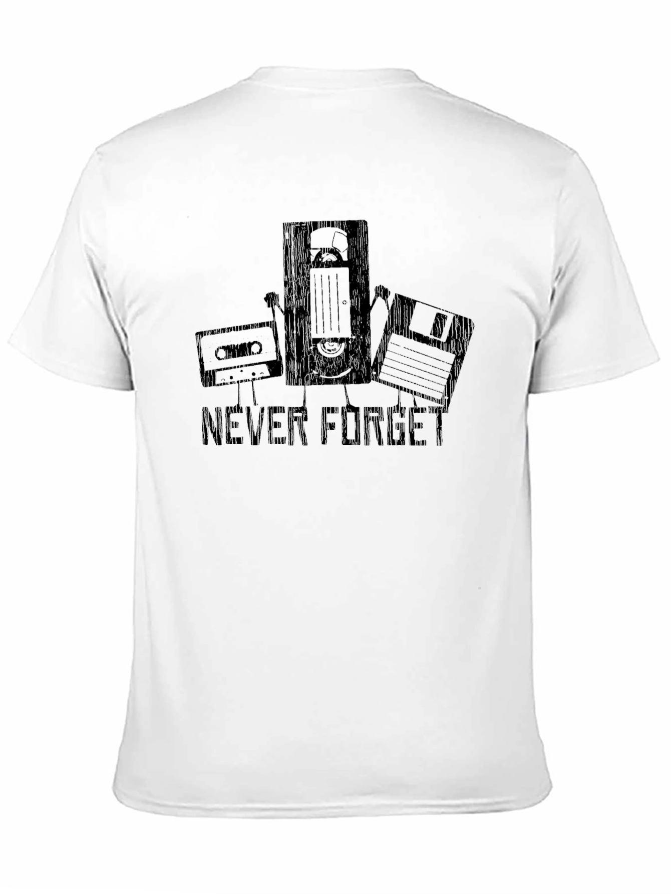 Black Retro Tech Black T-Shirt - Never Forget view 11