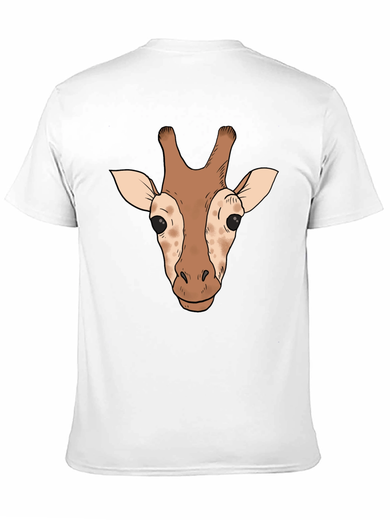 Black Giraffe Head Graphic Tee - Black Casual T-Shirt view 11